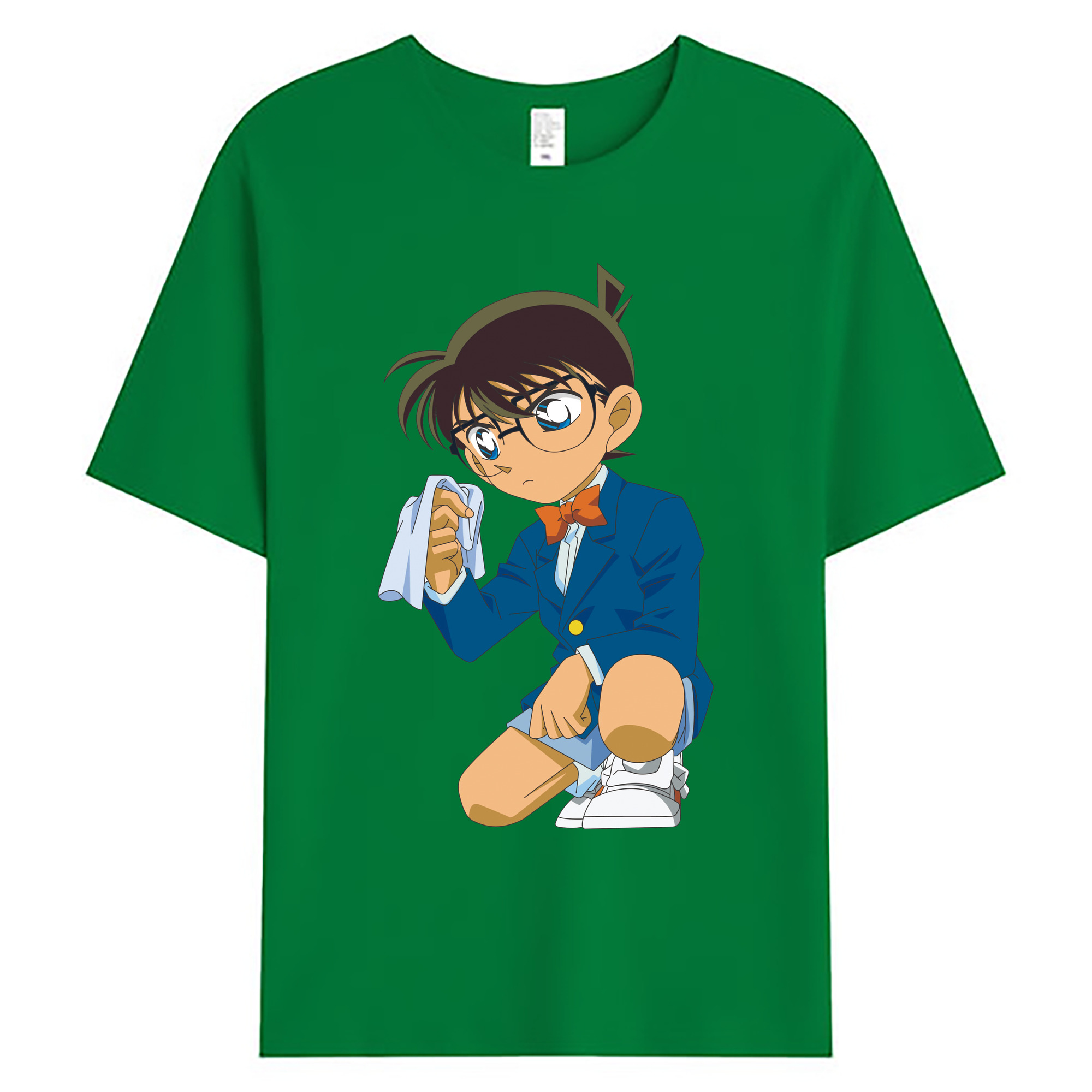 （画像用） 名探偵コナン 江戸川 コナン Detective Conan Conan Edogawa 綿100％ メンズ半袖Tシャツ｜肌触りやわらか＆通気性