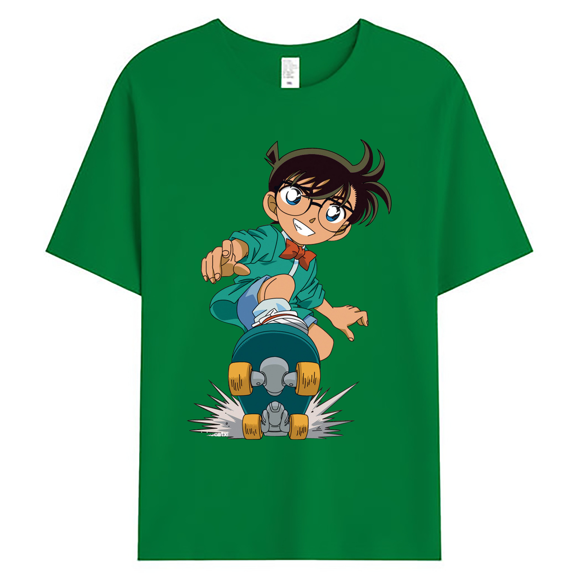 （画像用） 名探偵コナン 江戸川 コナン Detective Conan Conan Edogawa 綿100％ メンズ半袖Tシャツ｜肌触りやわらか＆通気性