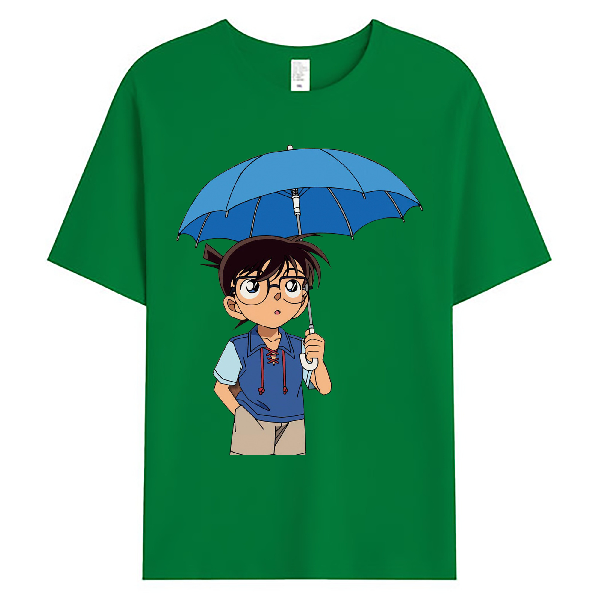 （画像用） 名探偵コナン 江戸川 コナン Detective Conan Conan Edogawa 綿100％ メンズ半袖Tシャツ｜肌触りやわらか＆通気性