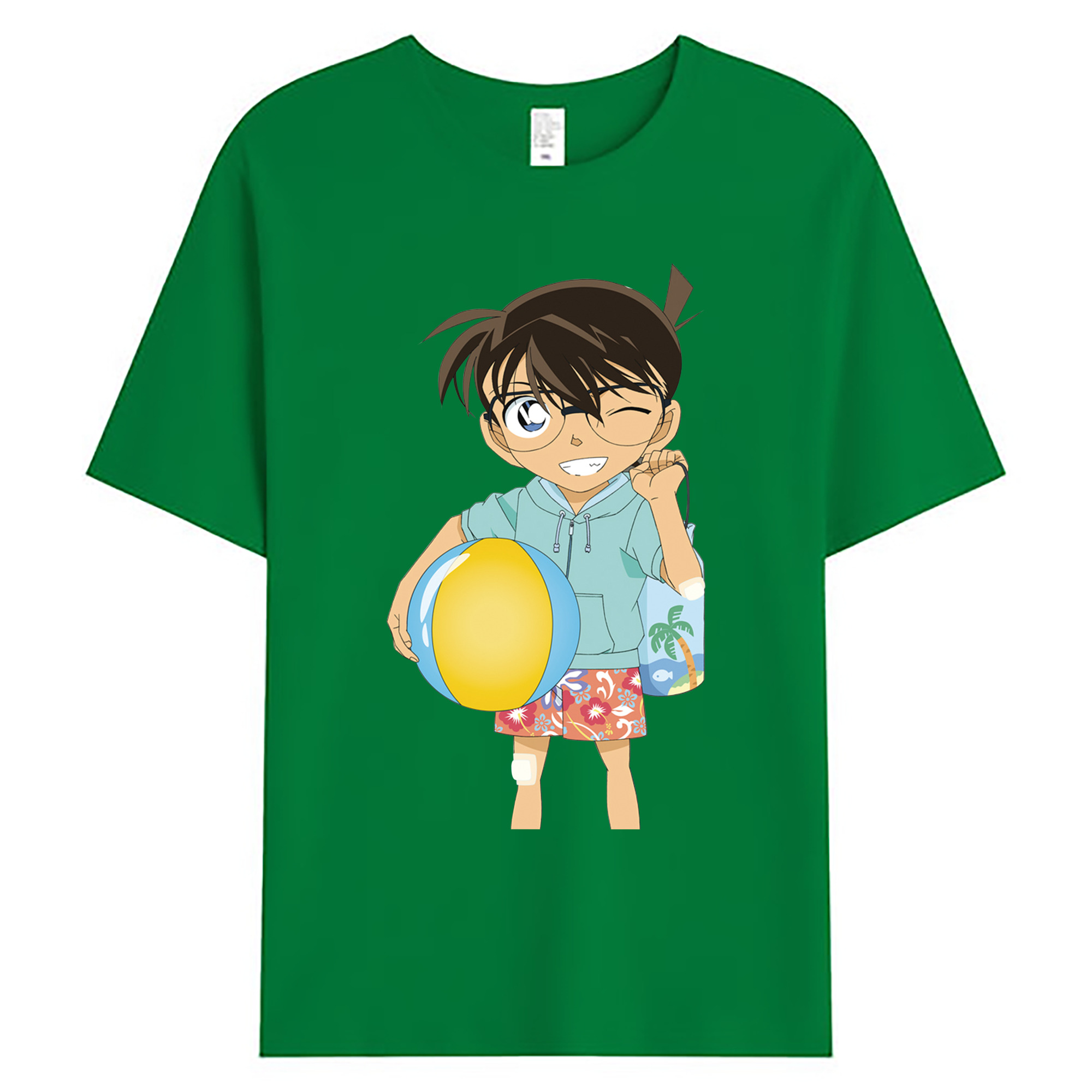 （画像用） 名探偵コナン 江戸川 コナン Detective Conan Conan Edogawa 綿100％ メンズ半袖Tシャツ｜肌触りやわらか＆通気性