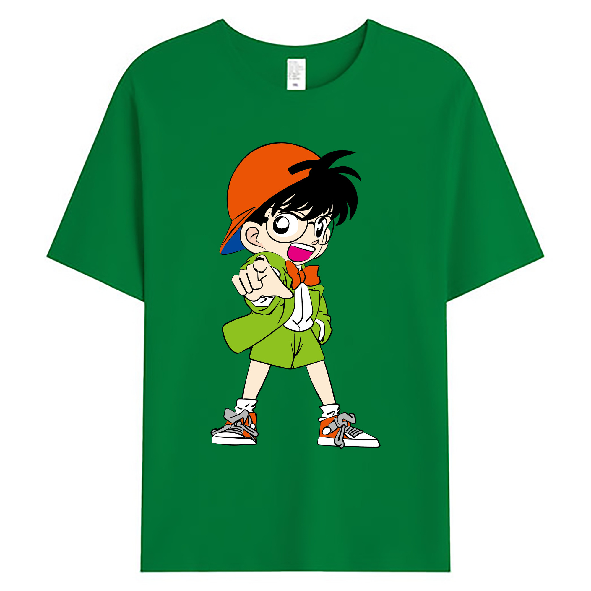 （画像用） 名探偵コナン 江戸川 コナン Detective Conan Conan Edogawa 綿100％ メンズ半袖Tシャツ｜肌触りやわらか＆通気性