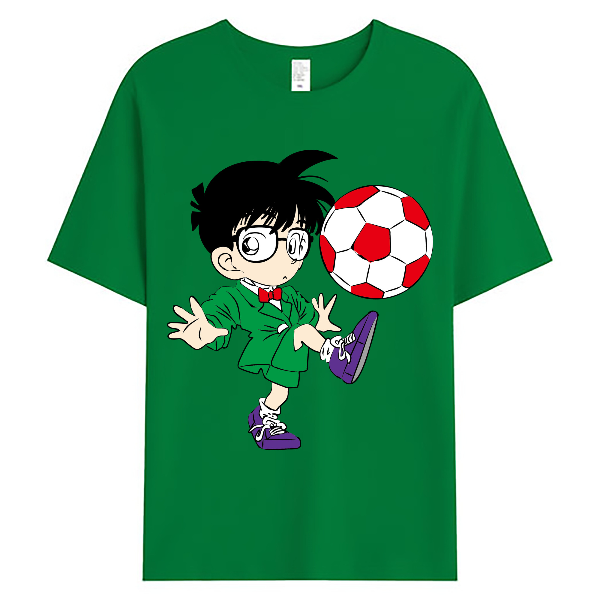 （画像用） 名探偵コナン 江戸川 コナン Detective Conan Conan Edogawa 綿100％ メンズ半袖Tシャツ｜肌触りやわらか＆通気性