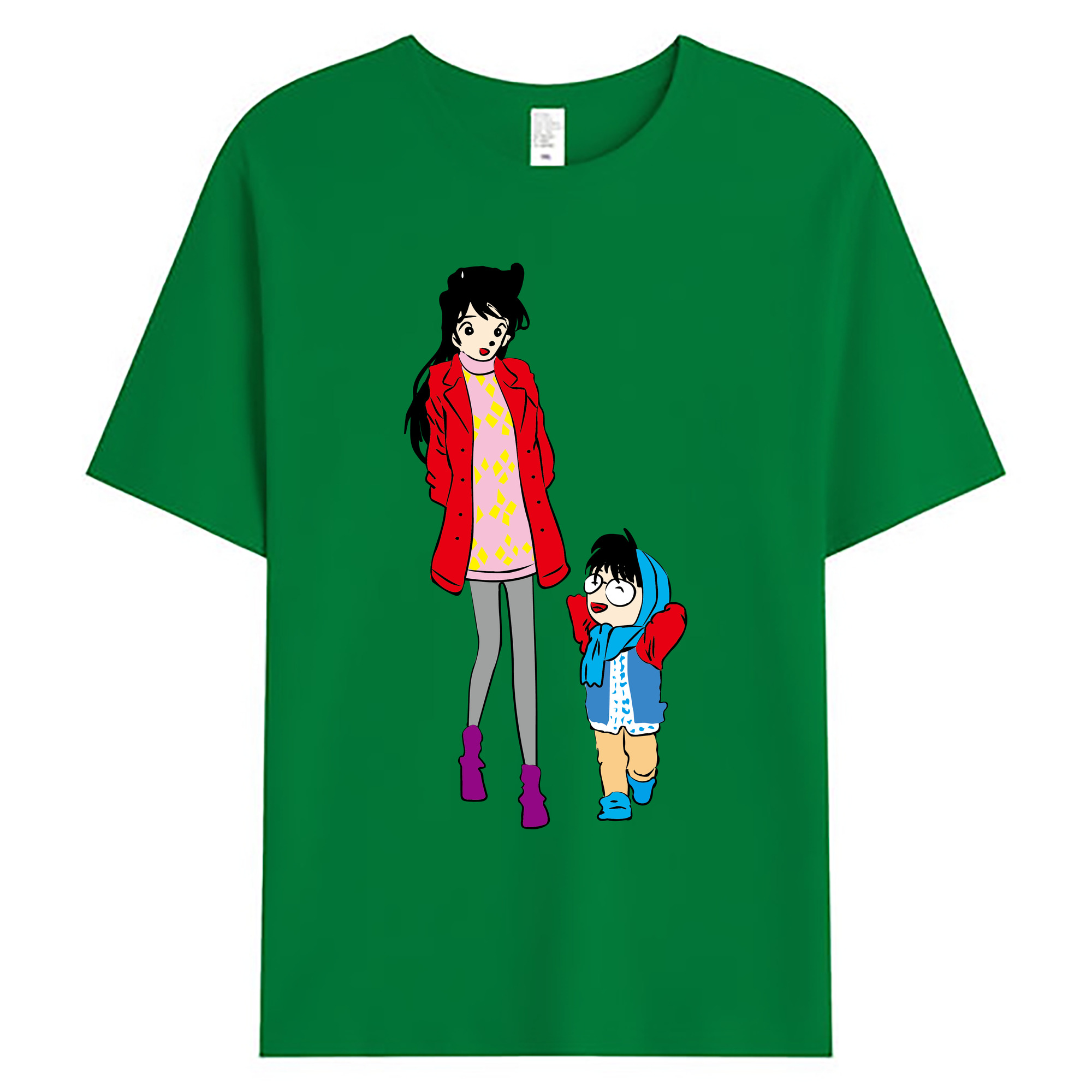 （画像用） 名探偵コナン 江戸川 コナン Detective Conan Conan Edogawa 綿100％ メンズ半袖Tシャツ｜肌触りやわらか＆通気性
