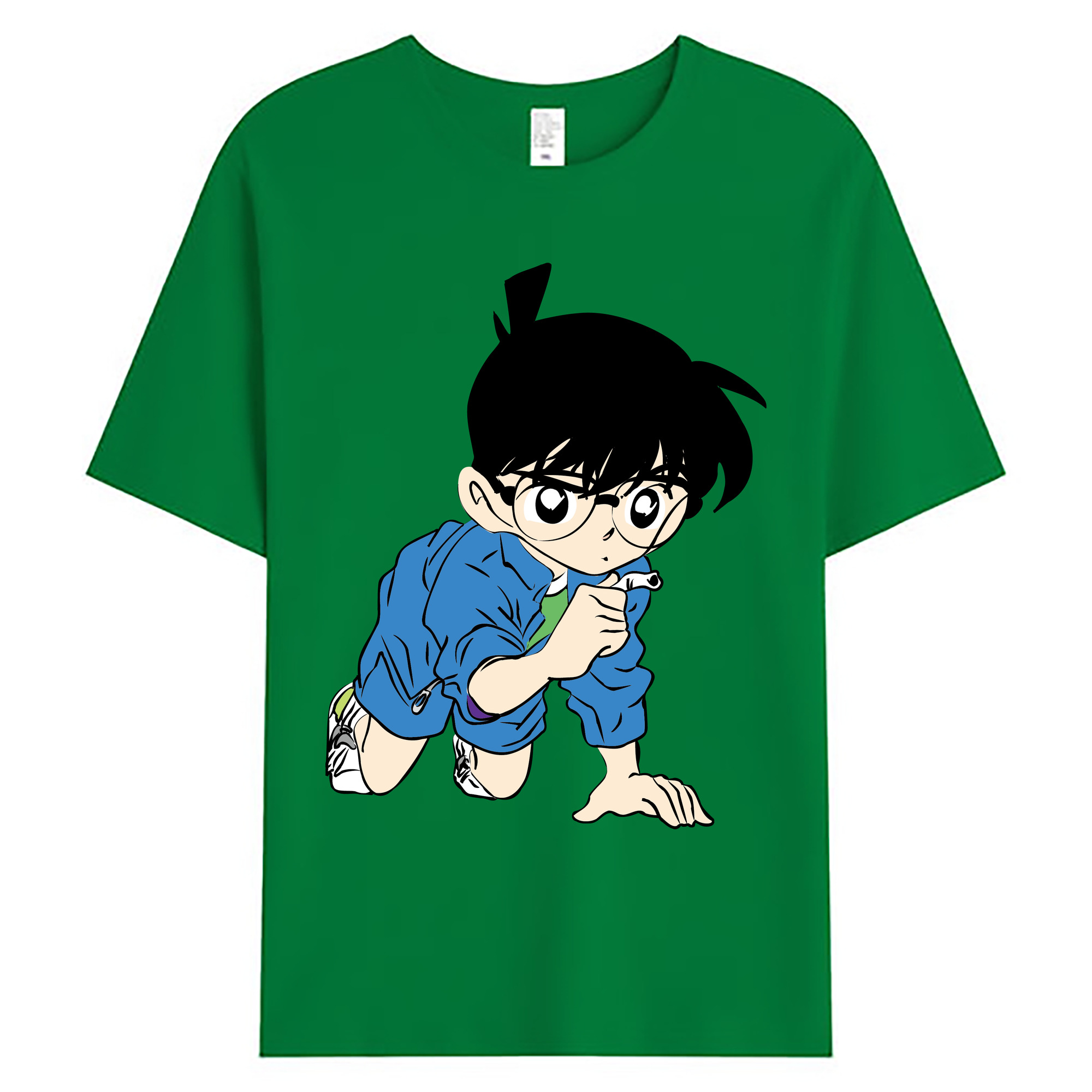 （画像用） 名探偵コナン 江戸川 コナン Detective Conan Conan Edogawa 綿100％ メンズ半袖Tシャツ｜肌触りやわらか＆通気性