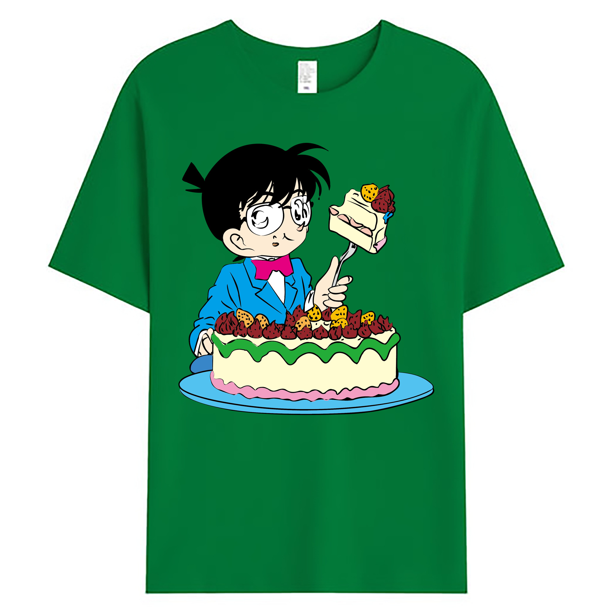 （画像用） 名探偵コナン 江戸川 コナン Detective Conan Conan Edogawa 綿100％ メンズ半袖Tシャツ｜肌触りやわらか＆通気性