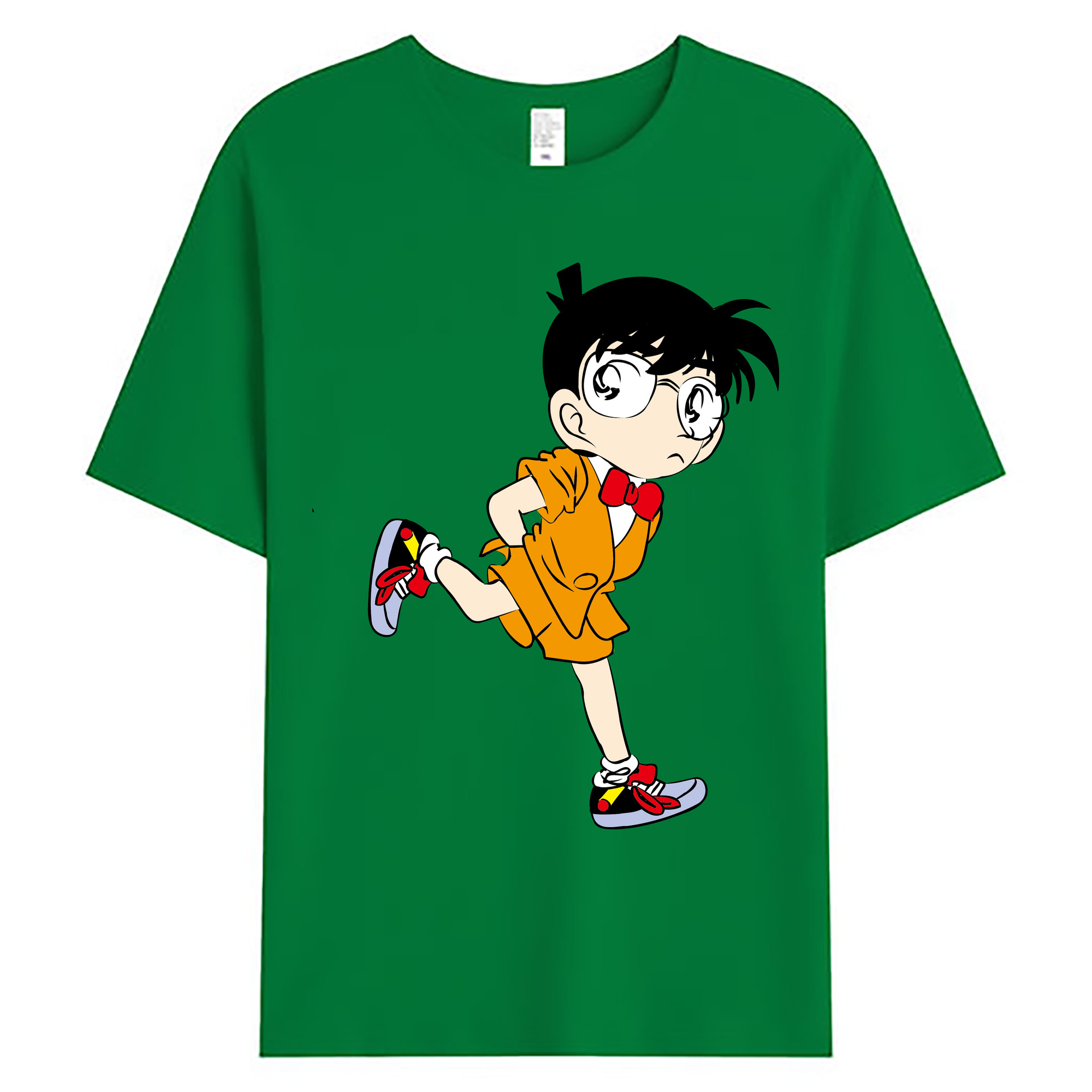 （画像用） 名探偵コナン 江戸川 コナン Detective Conan Conan Edogawa 綿100％ メンズ半袖Tシャツ｜肌触りやわらか＆通気性