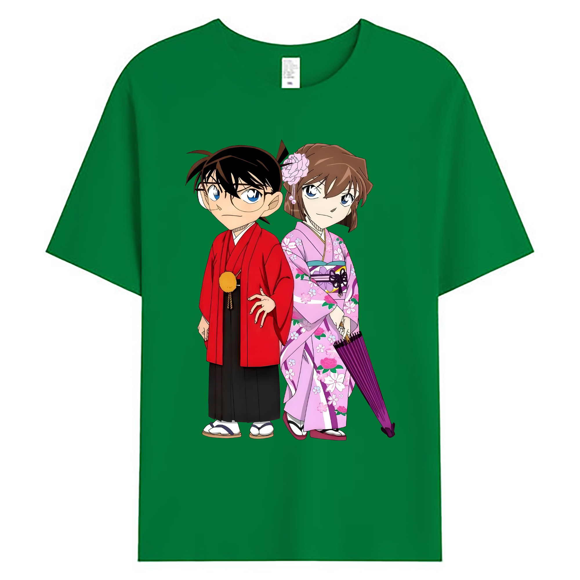 （画像用） 名探偵コナン 江戸川 コナン Detective Conan Conan Edogawa 綿100％ メンズ半袖Tシャツ｜肌触りやわらか＆通気性