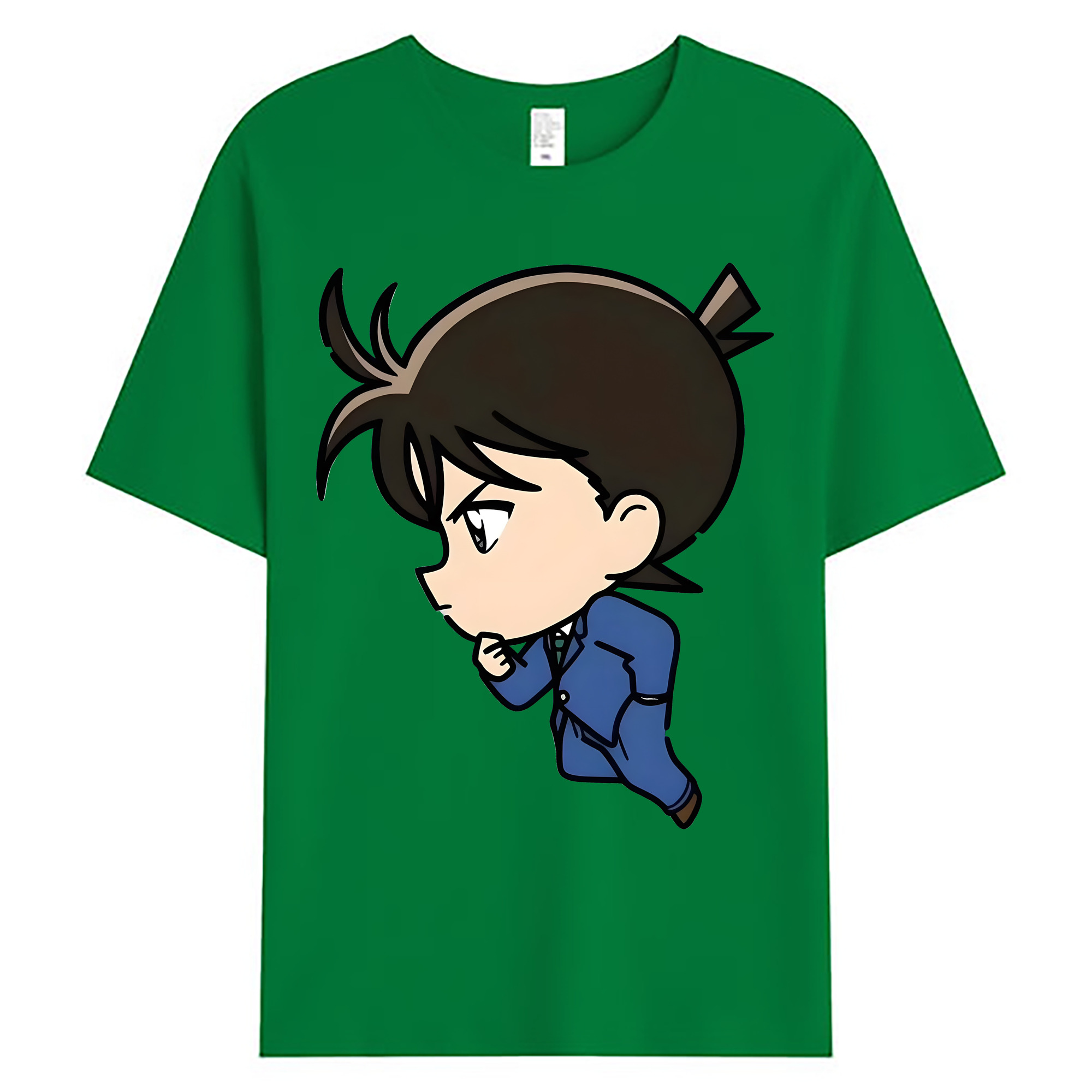 （画像用） 名探偵コナン 江戸川 コナン Detective Conan Conan Edogawa 綿100％ メンズ半袖Tシャツ｜肌触りやわらか＆通気性