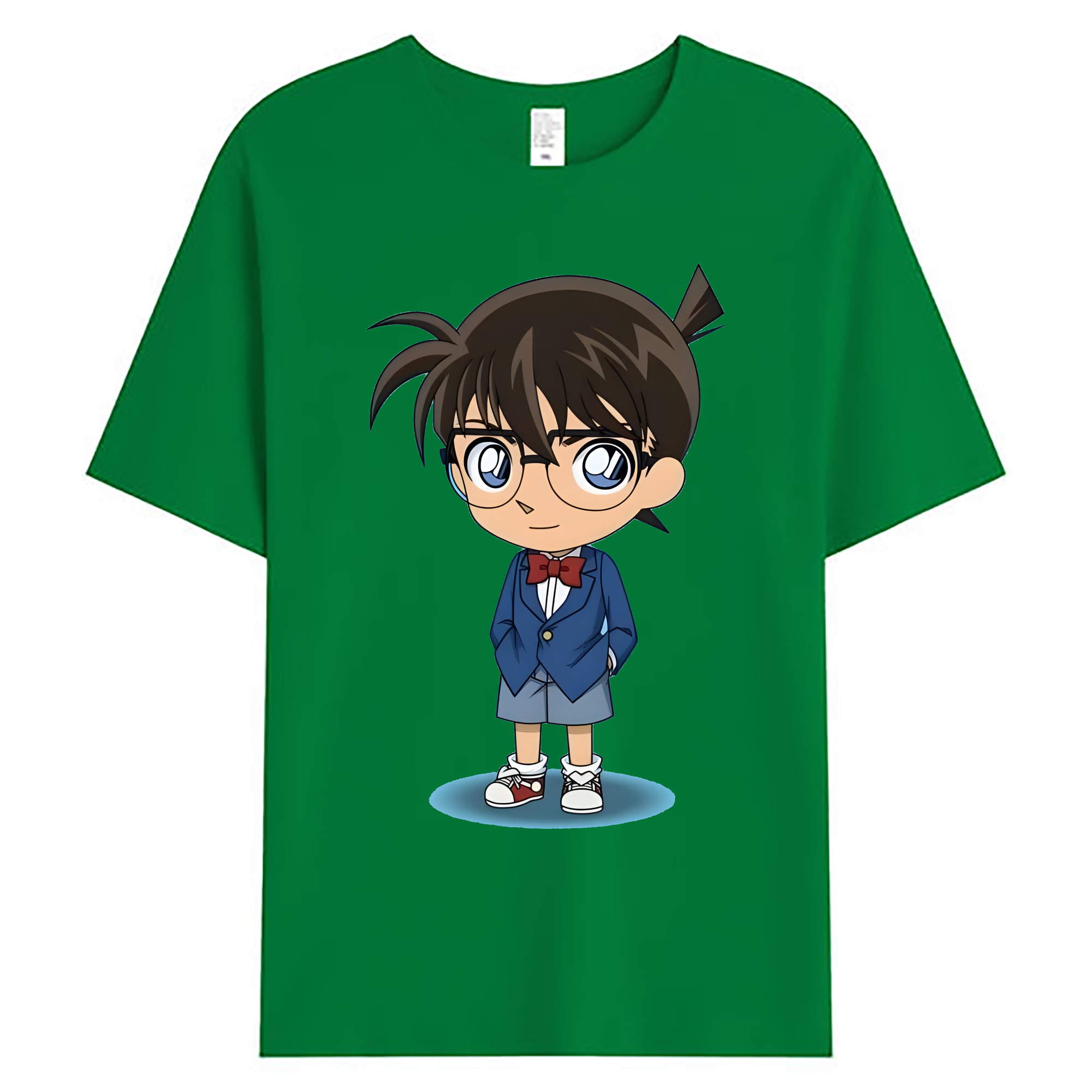 （画像用） 名探偵コナン 江戸川 コナン Detective Conan Conan Edogawa 綿100％ メンズ半袖Tシャツ｜肌触りやわらか＆通気性