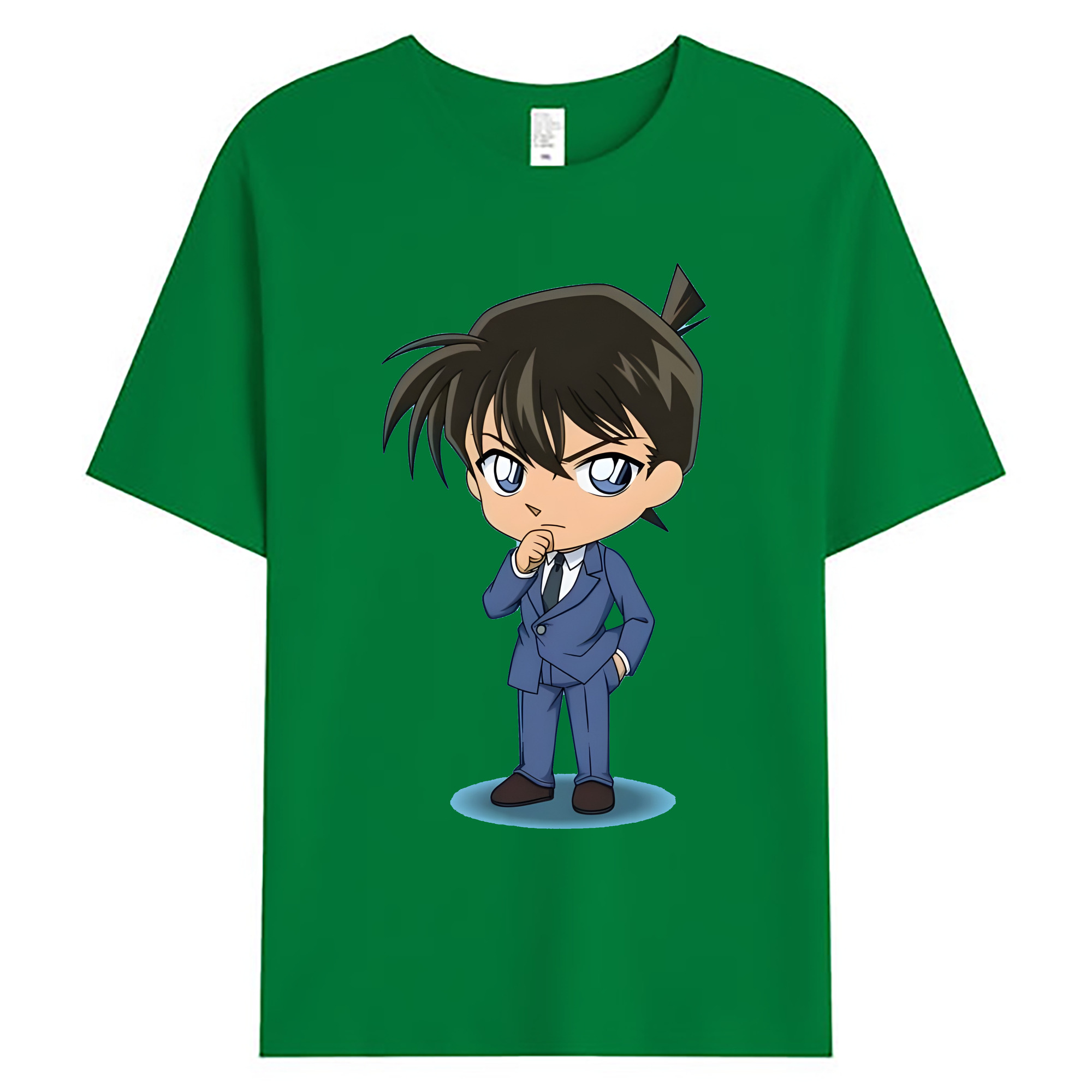 （画像用） 名探偵コナン 江戸川 コナン Detective Conan Conan Edogawa 綿100％ メンズ半袖Tシャツ｜肌触りやわらか＆通気性