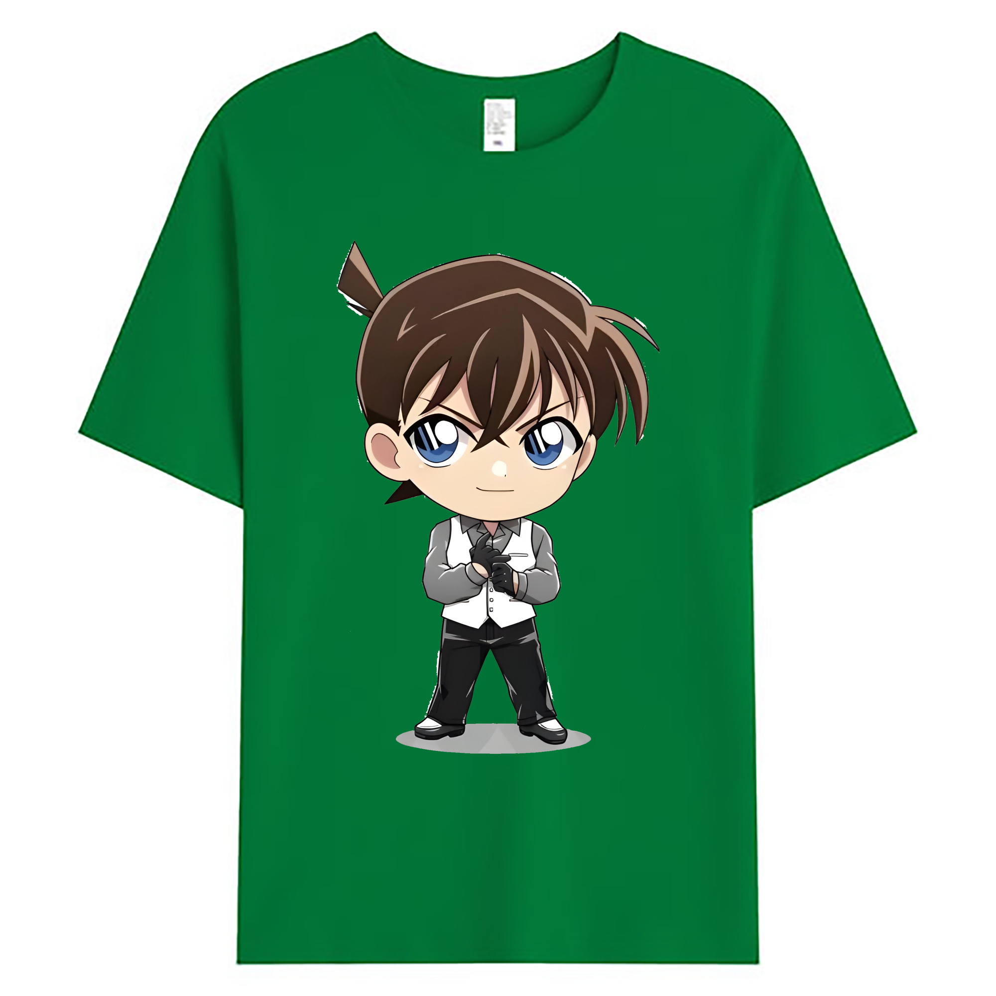（画像用） 名探偵コナン 江戸川 コナン Detective Conan Conan Edogawa 綿100％ メンズ半袖Tシャツ｜肌触りやわらか＆通気性