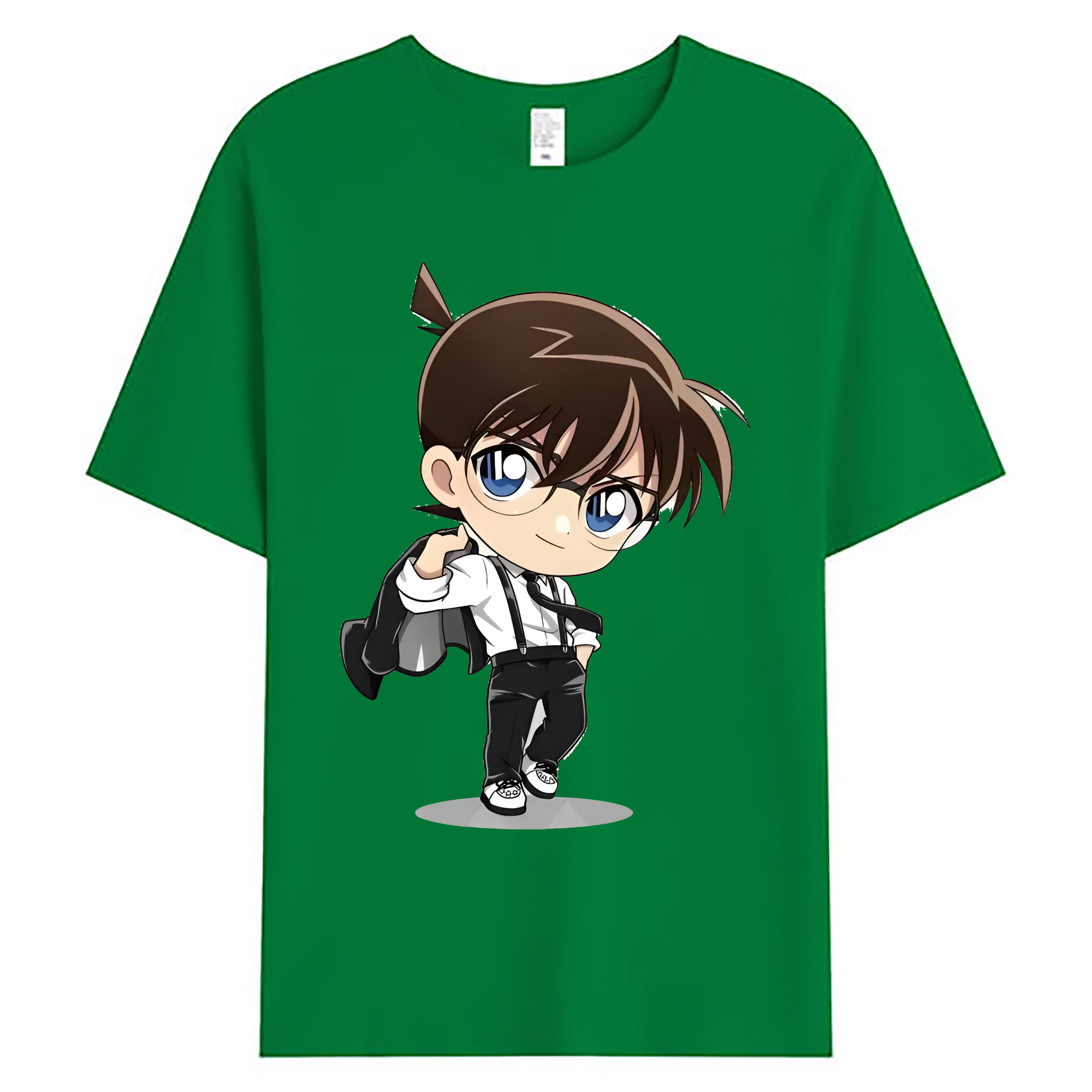 （画像用） 名探偵コナン 江戸川 コナン Detective Conan Conan Edogawa 綿100％ メンズ半袖Tシャツ｜肌触りやわらか＆通気性