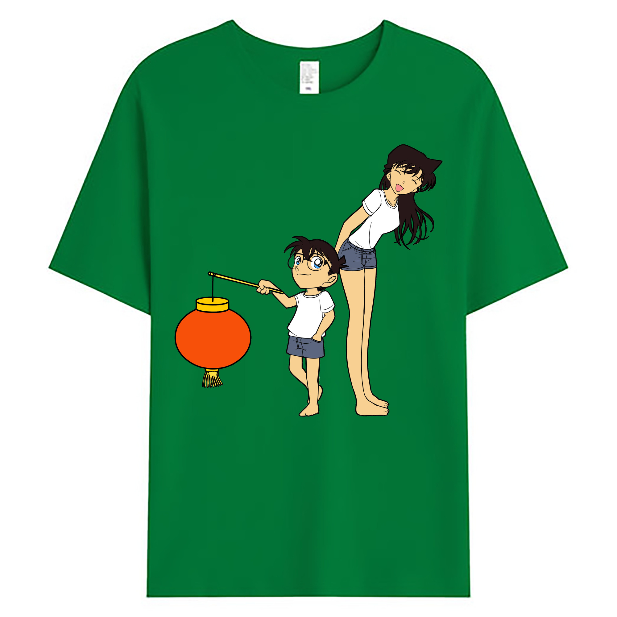 （画像用） 名探偵コナン 毛利 蘭 もうり らん、モーリ ラン Detective Conan Rachel Moore 綿100％ メンズ半袖Tシャツ｜肌触りやわらか＆通気性