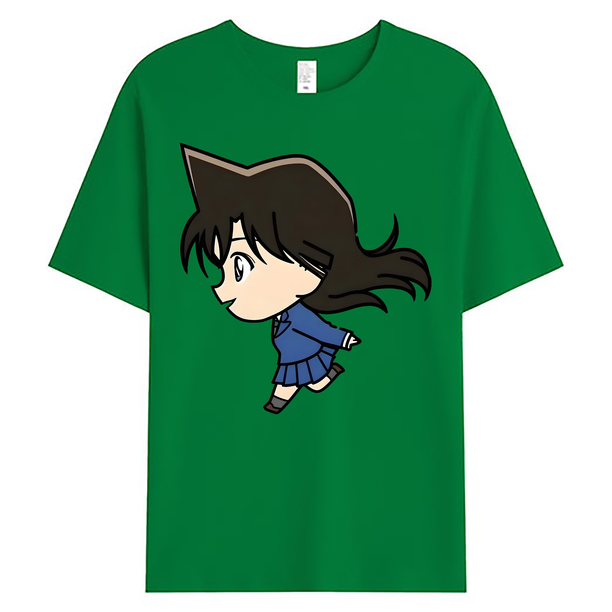 （画像用） 名探偵コナン 毛利 蘭 もうり らん、モーリ ラン Detective Conan Rachel Moore 綿100％ メンズ半袖Tシャツ｜肌触りやわらか＆通気性