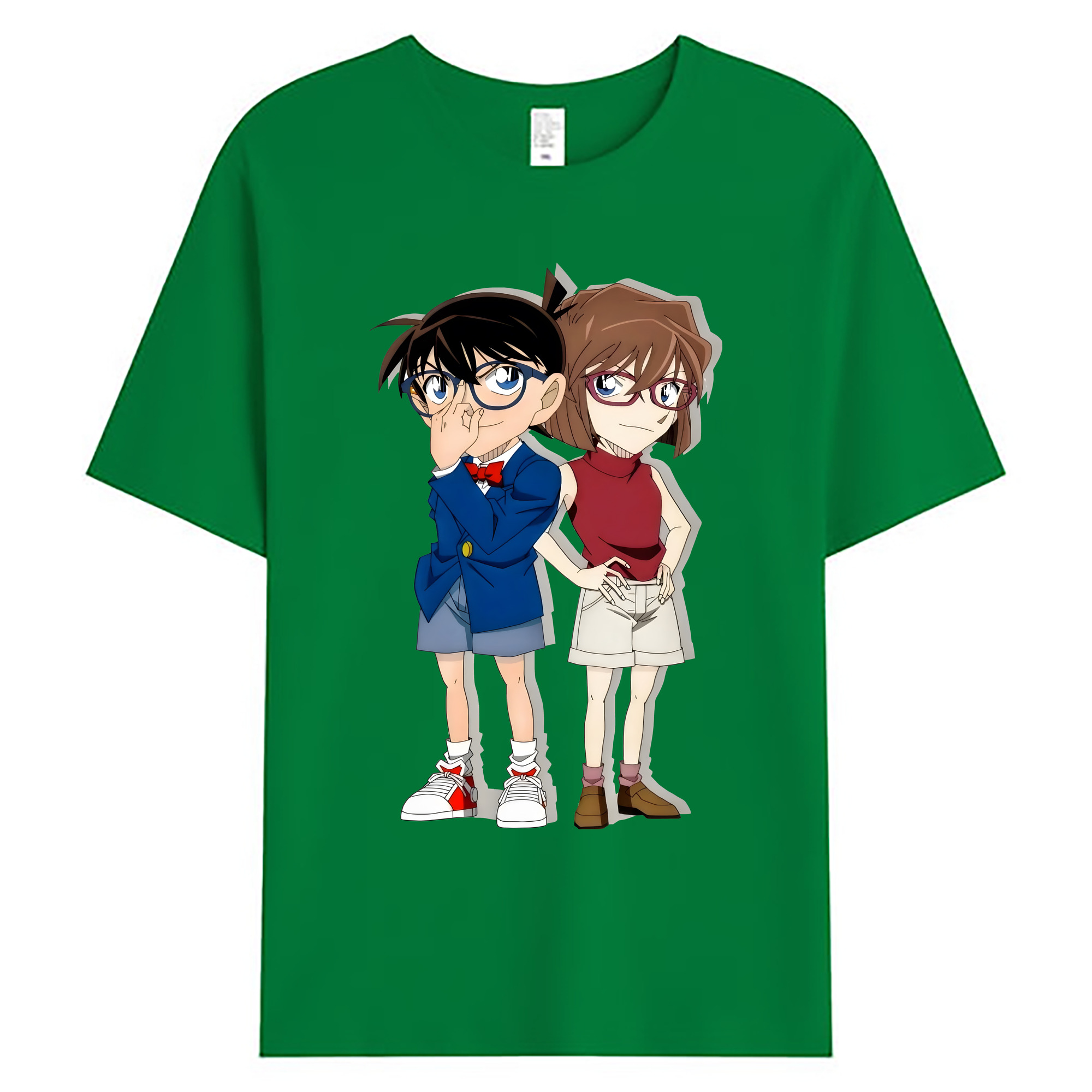 （画像用） 名探偵コナン 灰原 哀 はいばら あい Detective Conan Anita Hailey、Vi Graythorn Haibara Ai 綿100％ メンズ半袖Tシャツ｜肌触りやわらか＆通気性