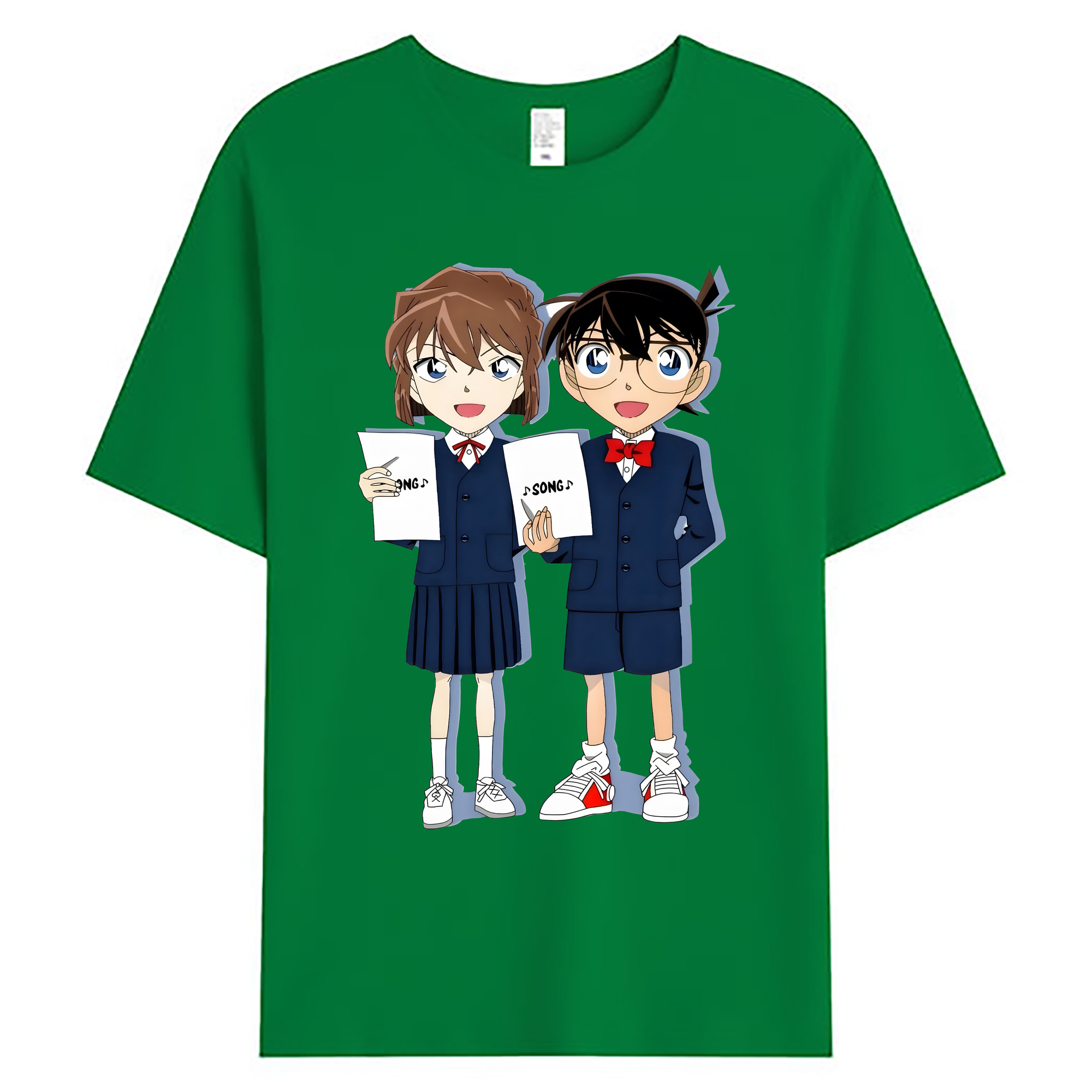 （画像用） 名探偵コナン 灰原 哀 はいばら あい Detective Conan Anita Hailey、Vi Graythorn Haibara Ai 綿100％ メンズ半袖Tシャツ｜肌触りやわらか＆通気性