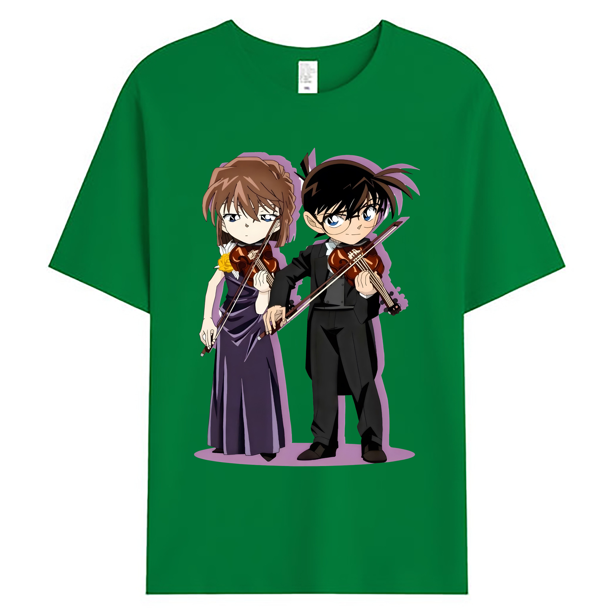 （画像用） 名探偵コナン 灰原 哀 はいばら あい Detective Conan Anita Hailey、Vi Graythorn Haibara Ai 綿100％ メンズ半袖Tシャツ｜肌触りやわらか＆通気性