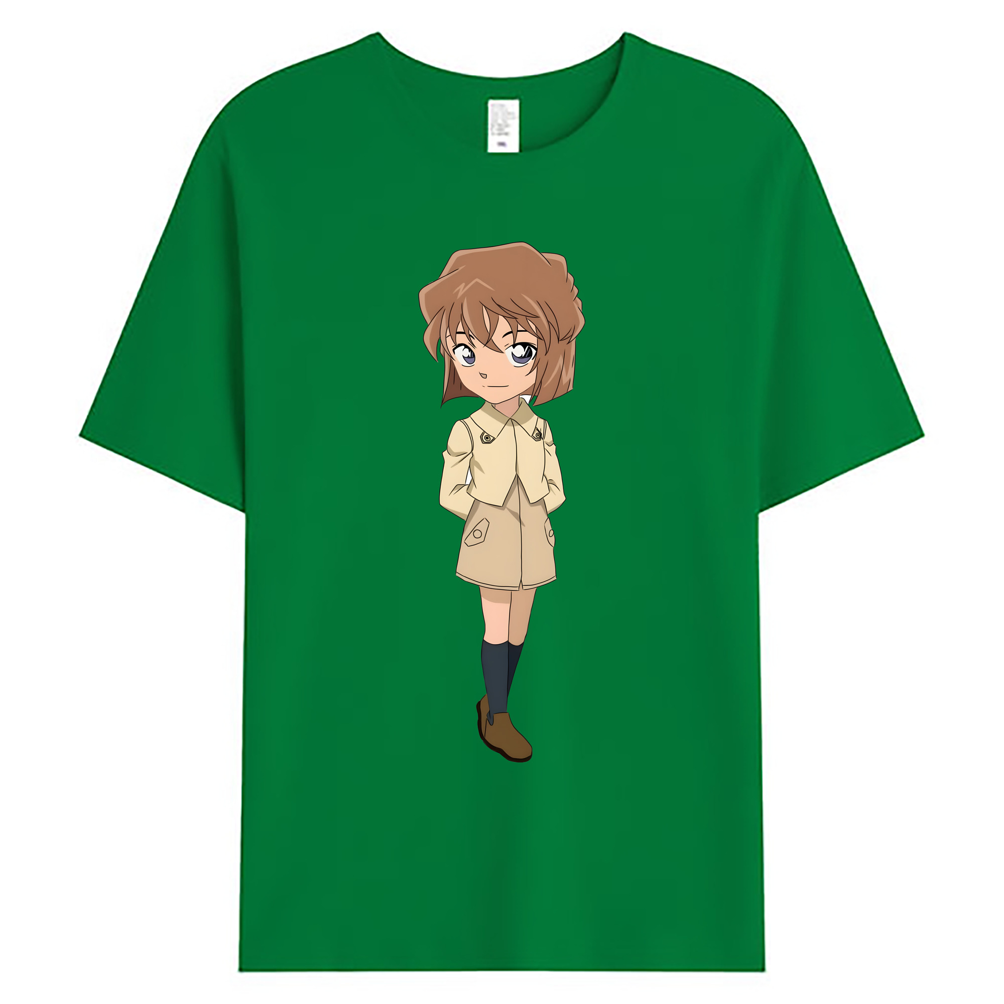 （画像用） 名探偵コナン 灰原 哀 はいばら あい Detective Conan Anita Hailey、Vi Graythorn Haibara Ai 綿100％ メンズ半袖Tシャツ｜肌触りやわらか＆通気性