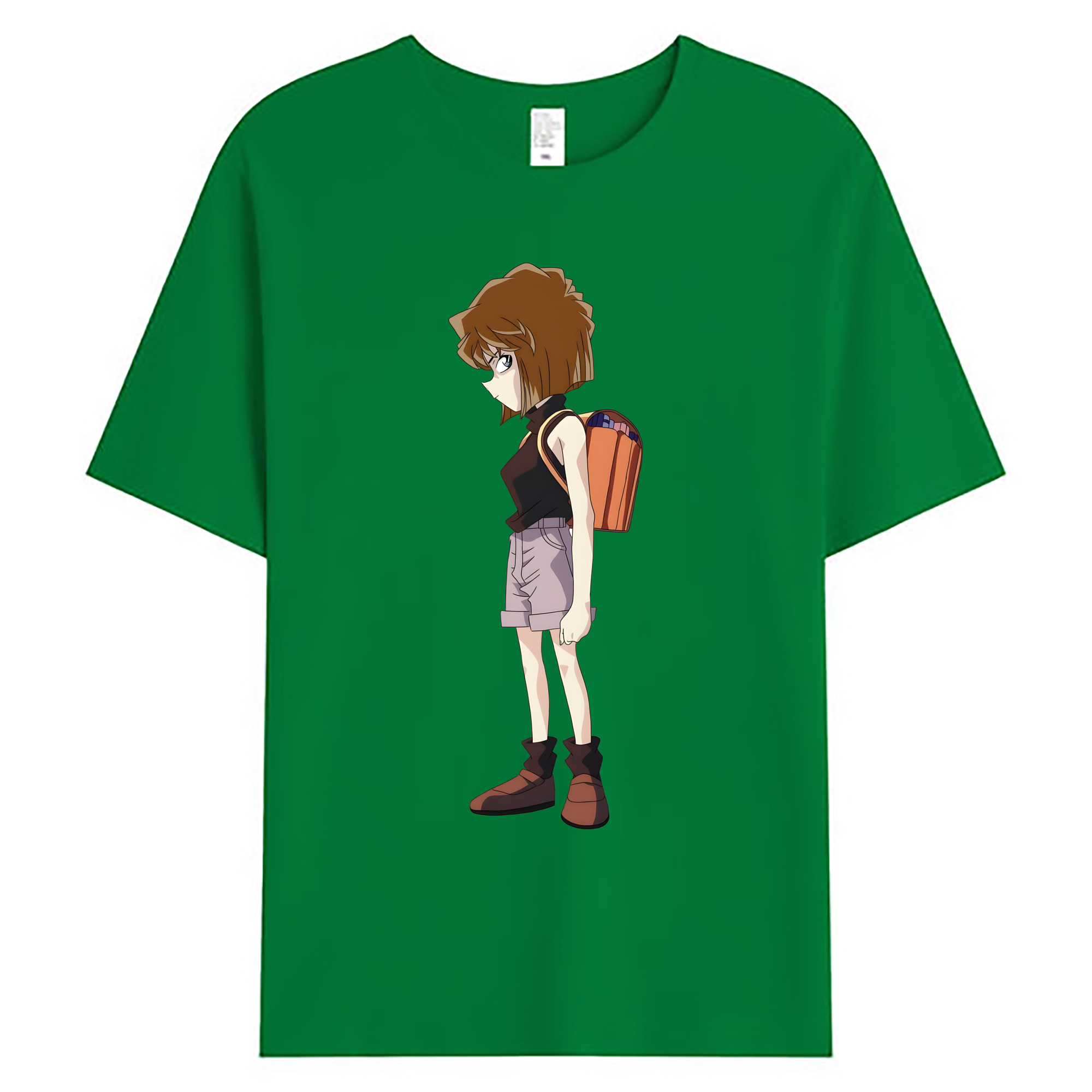 （画像用） 名探偵コナン 灰原 哀 はいばら あい Detective Conan Anita Hailey、Vi Graythorn Haibara Ai 綿100％ メンズ半袖Tシャツ｜肌触りやわらか＆通気性