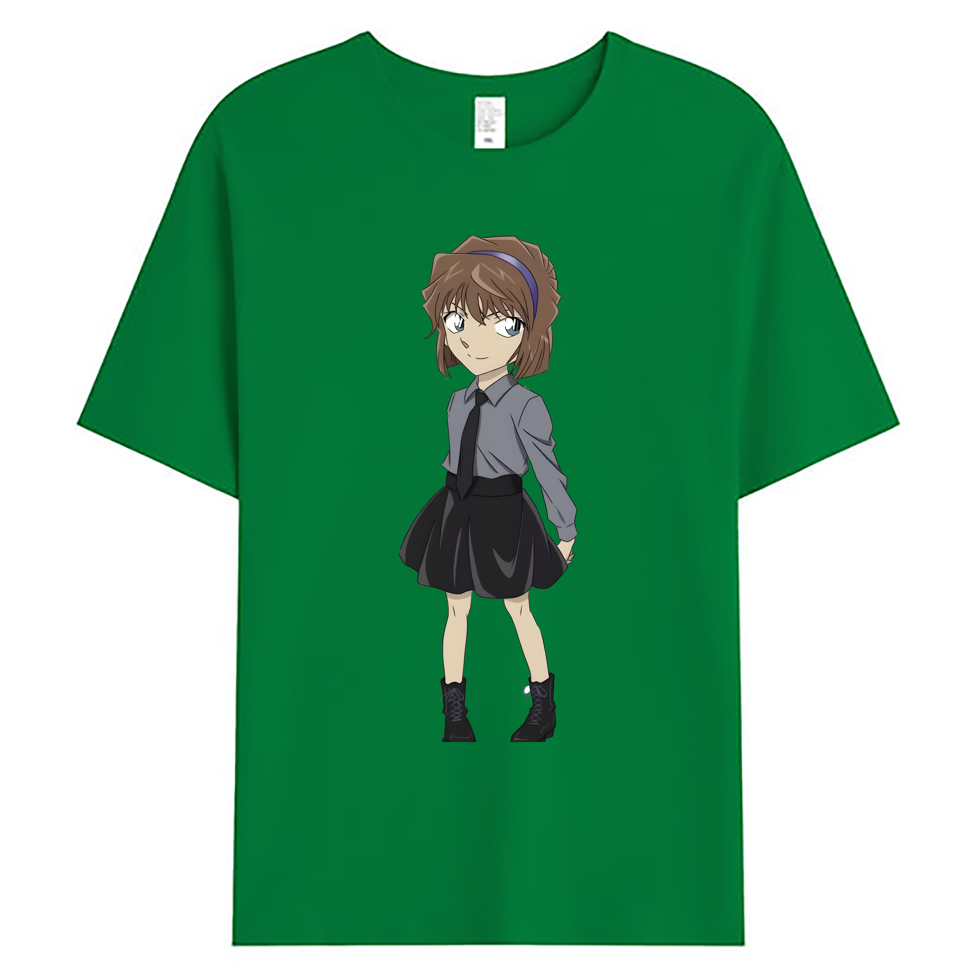 （画像用） 名探偵コナン 灰原 哀 はいばら あい Detective Conan Anita Hailey、Vi Graythorn Haibara Ai 綿100％ メンズ半袖Tシャツ｜肌触りやわらか＆通気性
