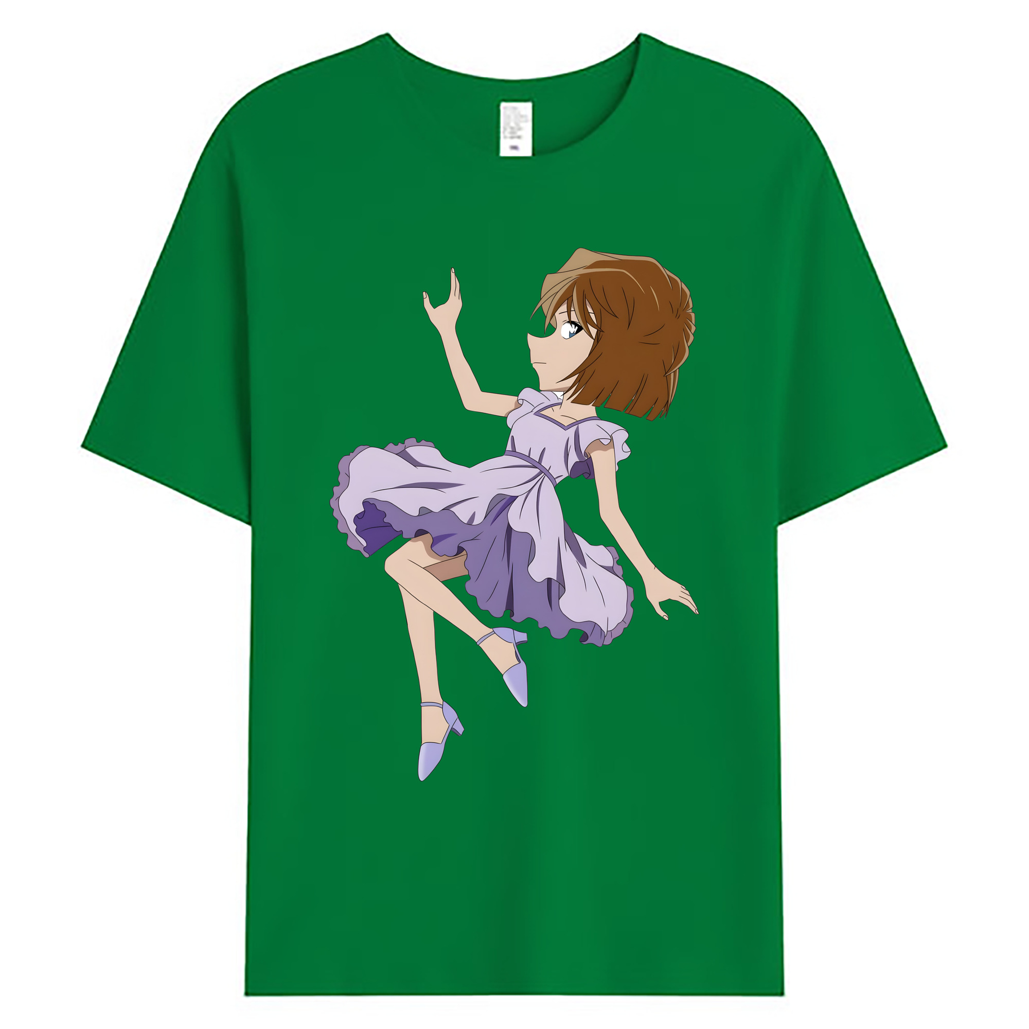 （画像用） 名探偵コナン 灰原 哀 はいばら あい Detective Conan Anita Hailey、Vi Graythorn Haibara Ai 綿100％ メンズ半袖Tシャツ｜肌触りやわらか＆通気性