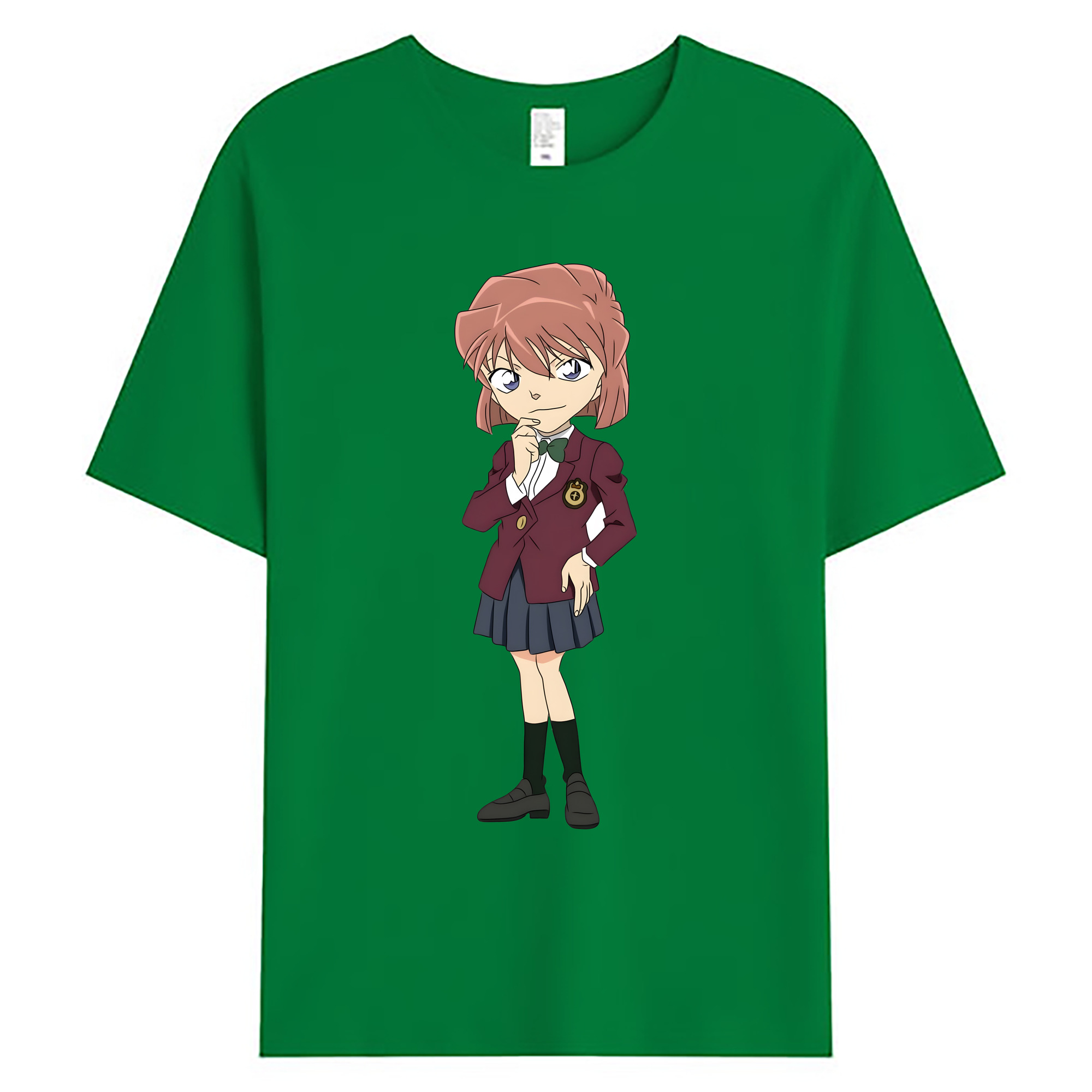 （画像用） 名探偵コナン 灰原 哀 はいばら あい Detective Conan Anita Hailey、Vi Graythorn Haibara Ai 綿100％ メンズ半袖Tシャツ｜肌触りやわらか＆通気性