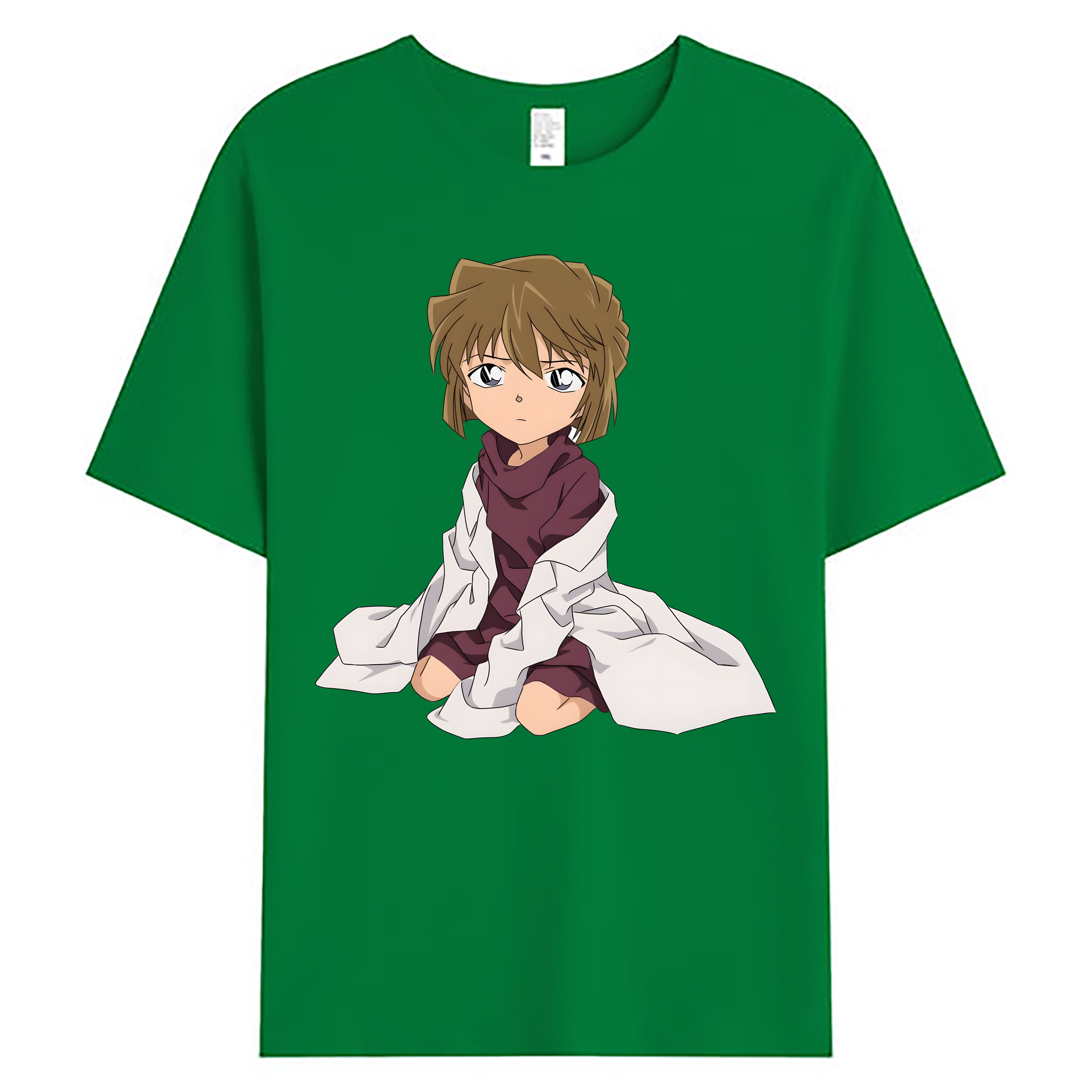（画像用） 名探偵コナン 灰原 哀 はいばら あい Detective Conan Anita Hailey、Vi Graythorn Haibara Ai 綿100％ メンズ半袖Tシャツ｜肌触りやわらか＆通気性