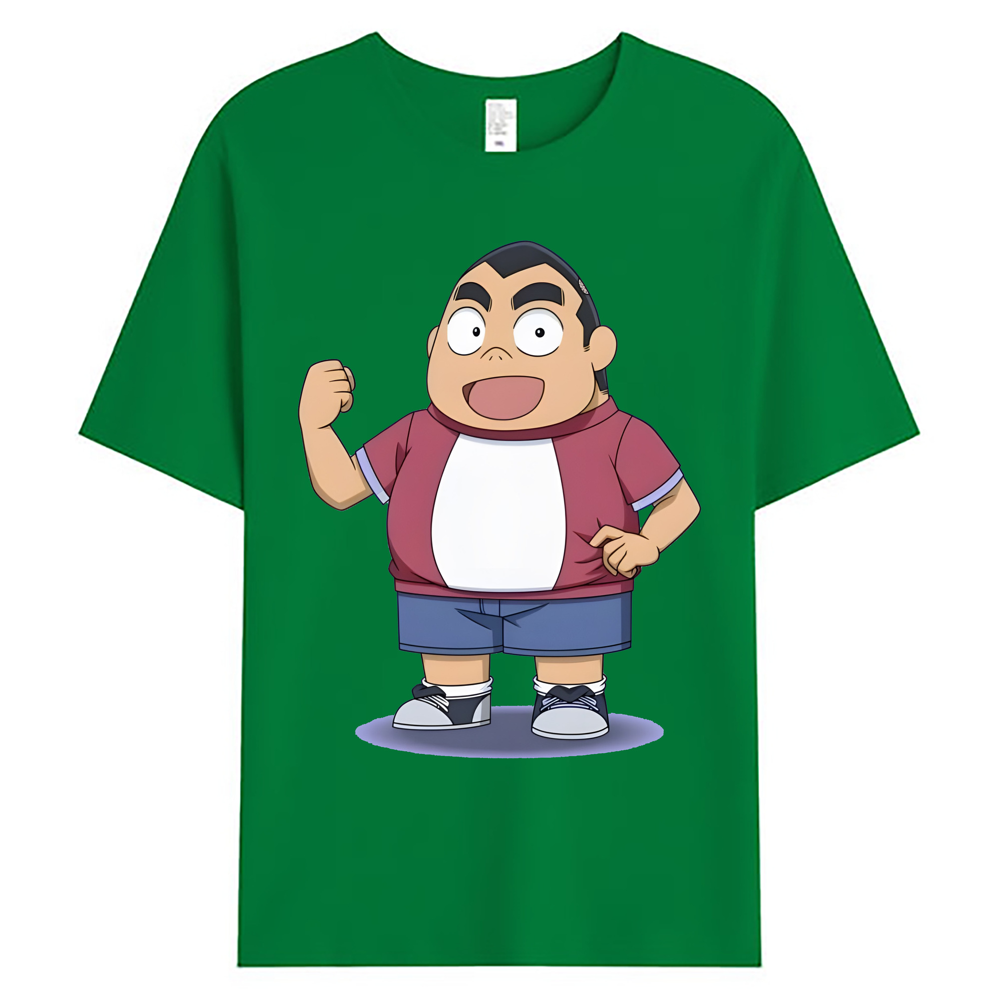 （画像用） 名探偵コナン 小嶋 元太 こじま げんた Detective Conan Kojima Genta 綿100％ メンズ半袖Tシャツ｜肌触りやわらか＆通気性