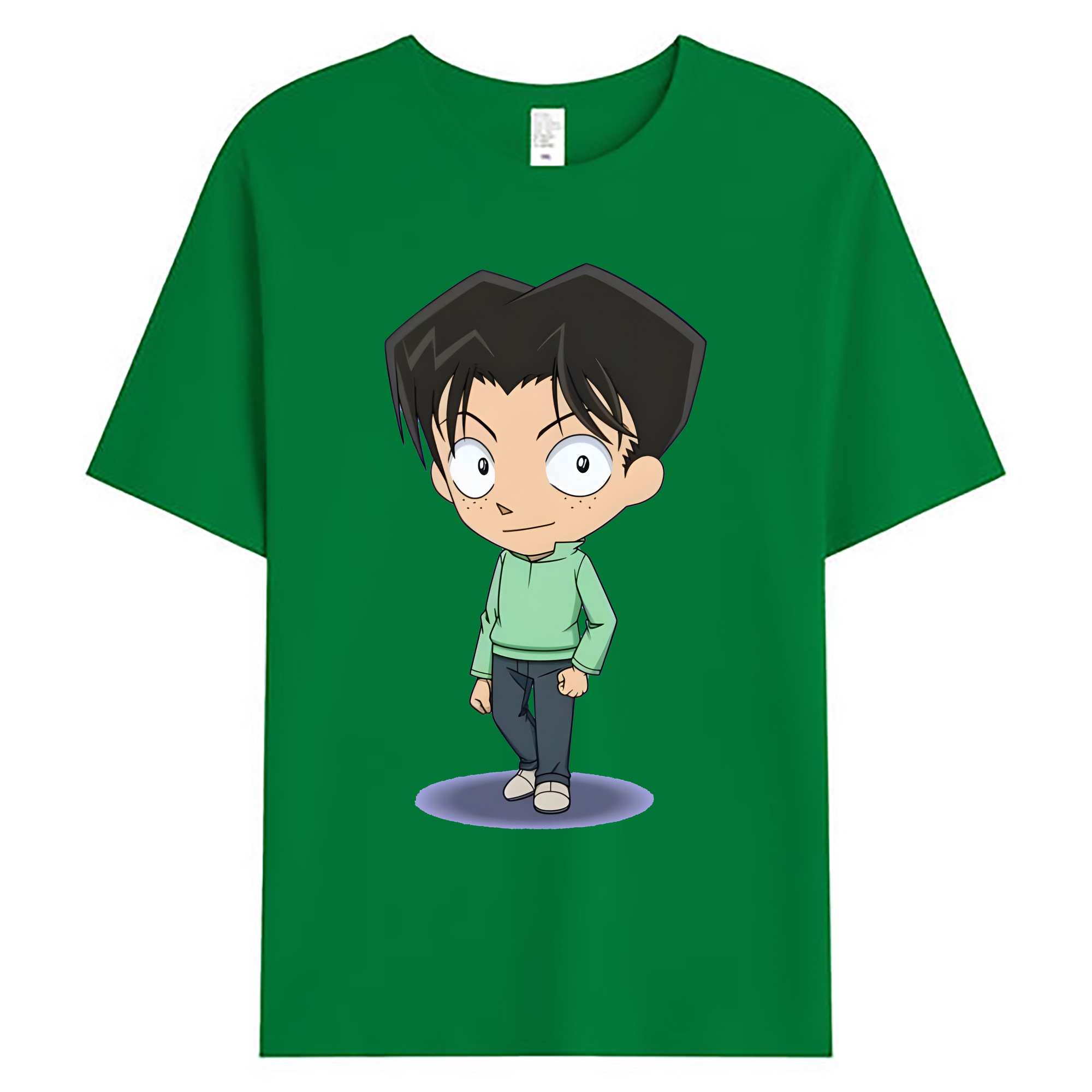（画像用） 名探偵コナン 円谷 光彦 つぶらや みつひこ Detective Conan Mitch Tennyson 綿100％ メンズ半袖Tシャツ｜肌触りやわらか＆通気性