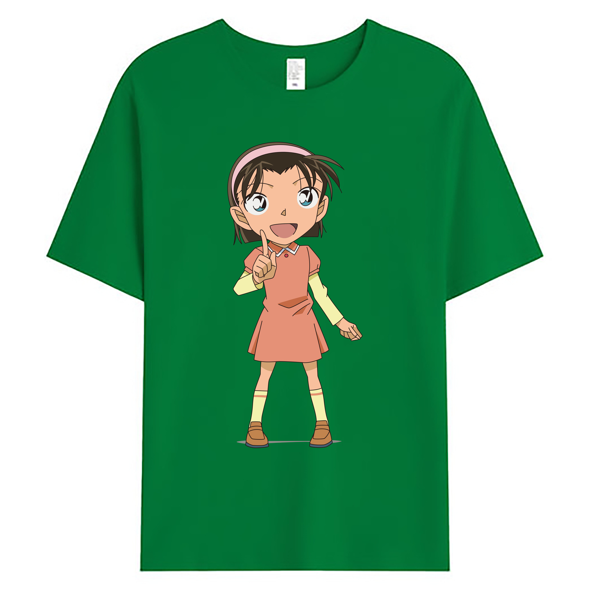 （画像用） 名探偵コナン 吉田 歩美 よしだ あゆみ Detective Conan my Yeager 綿100％ メンズ半袖Tシャツ｜肌触りやわらか＆通気性