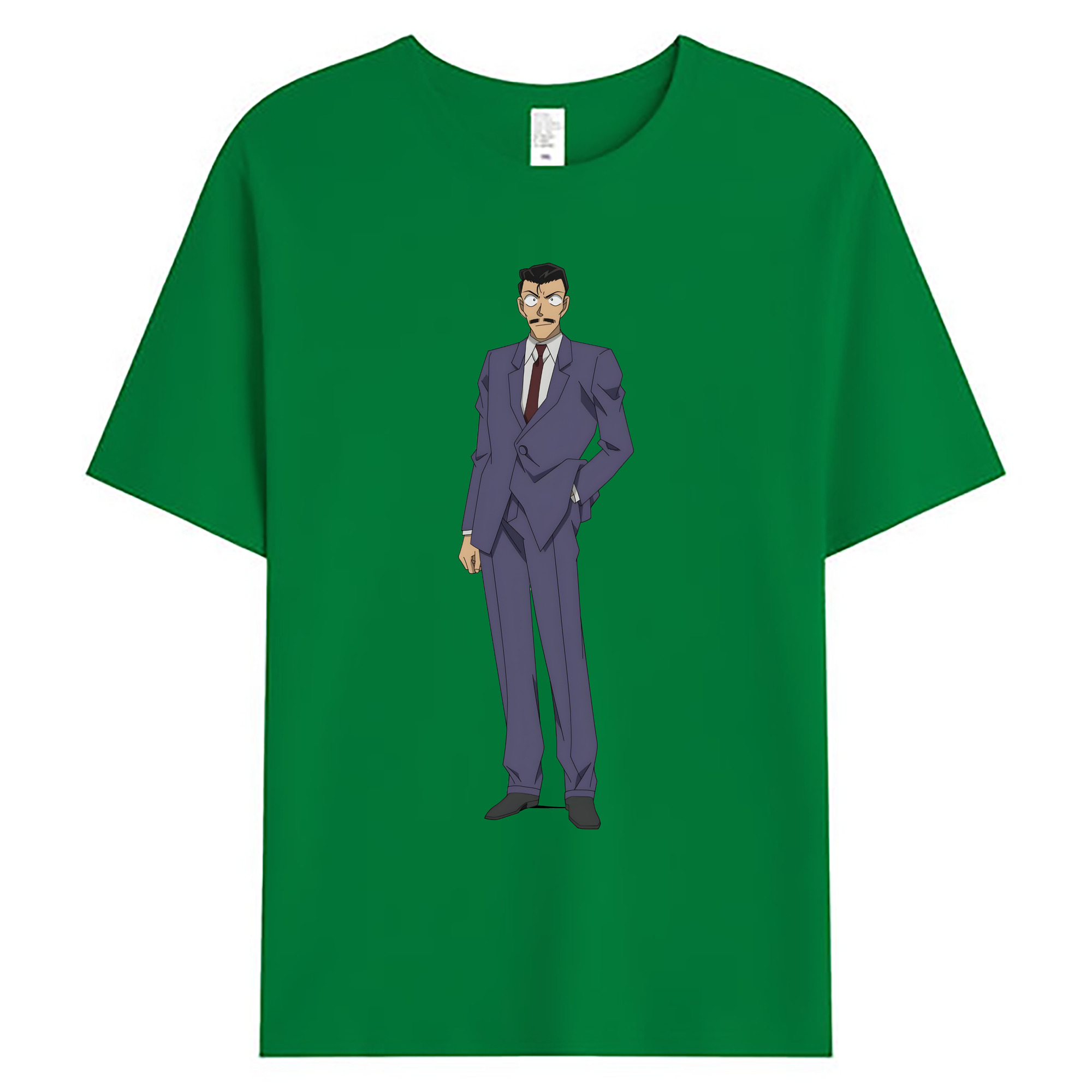 （画像用） 名探偵コナン 毛利 小五郎 もうり こごろう Detective Conan 綿100％ メンズ半袖Tシャツ｜肌触りやわらか＆通気性
