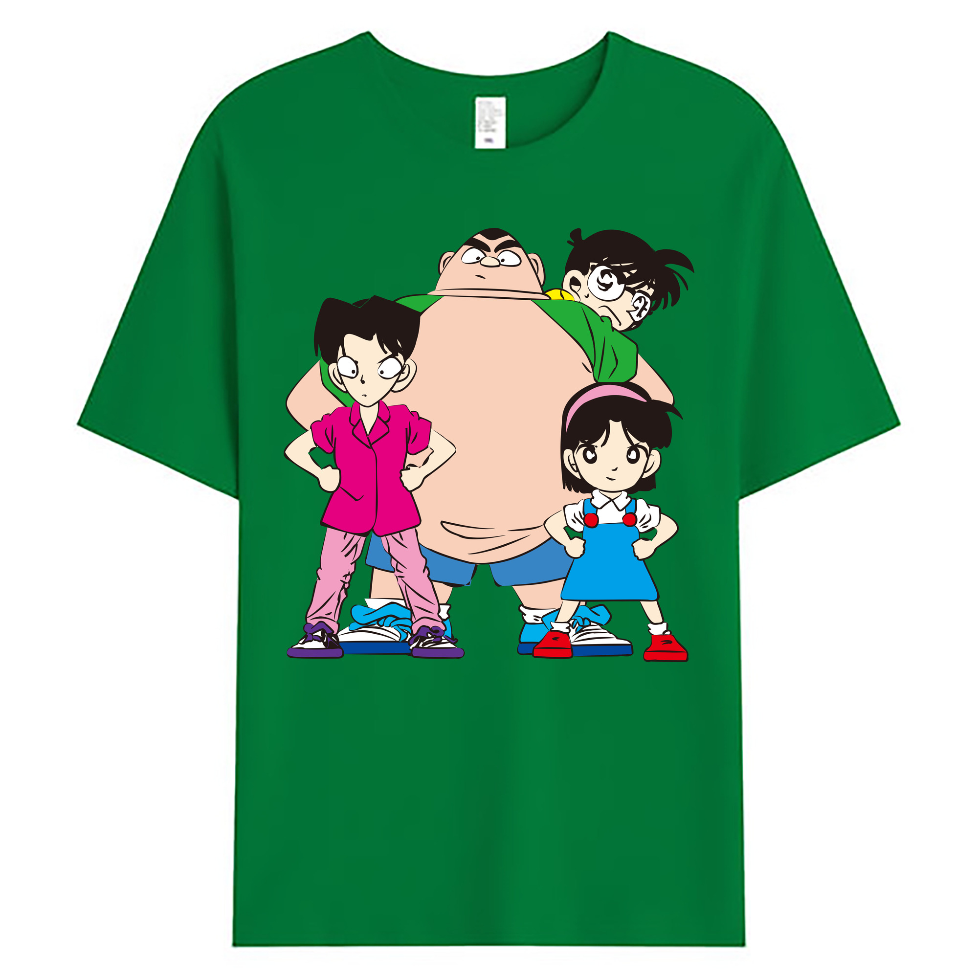 （画像用） 名探偵コナン Detective Conan 綿100％ メンズ半袖Tシャツ｜肌触りやわらか＆通気性