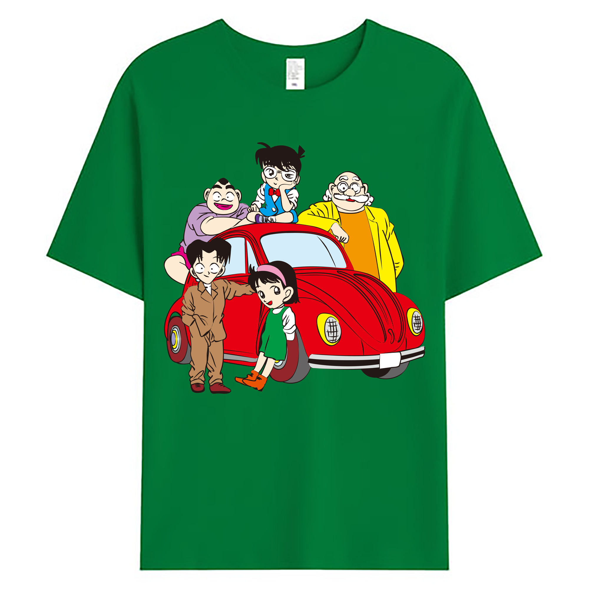 （画像用） 名探偵コナン Detective Conan 綿100％ メンズ半袖Tシャツ｜肌触りやわらか＆通気性