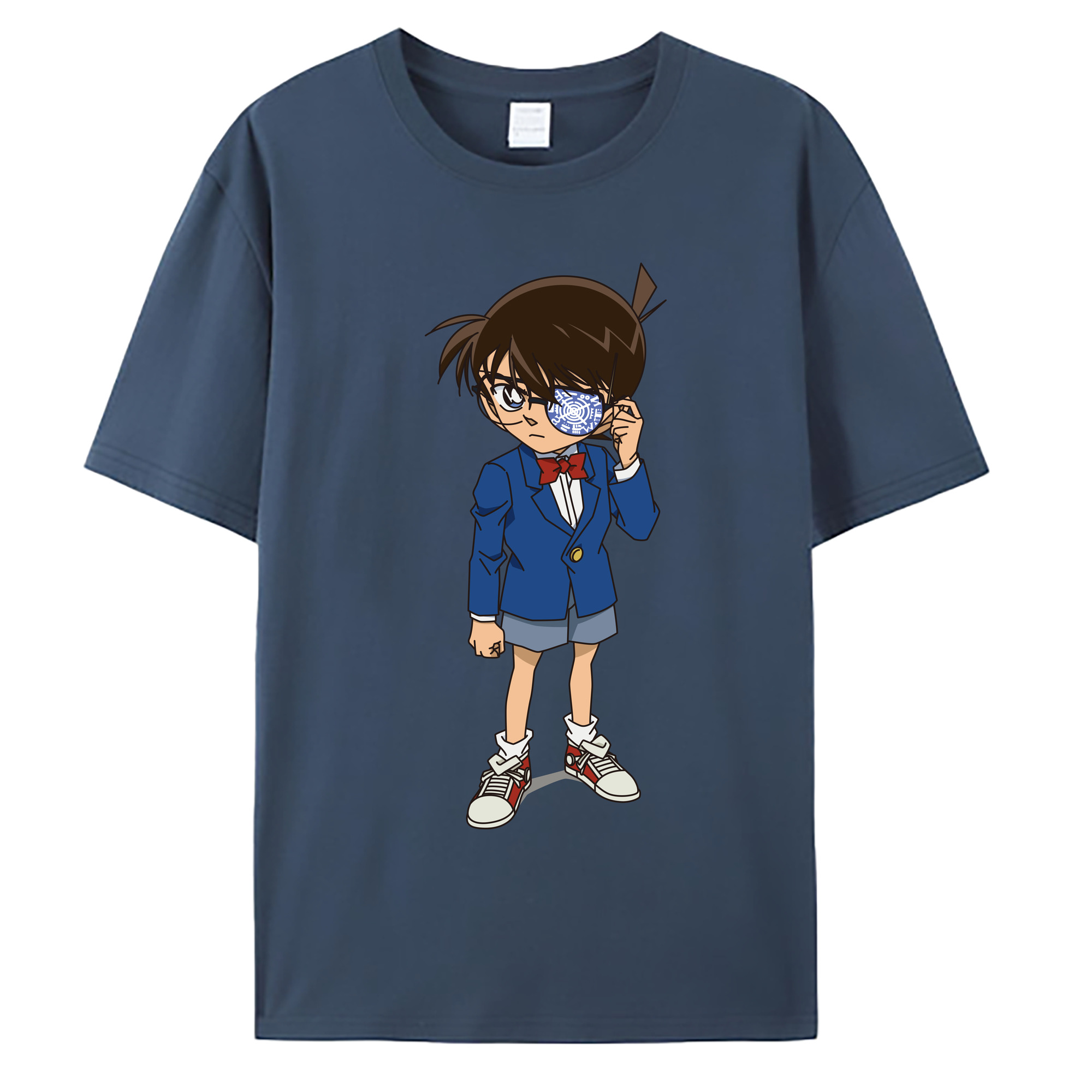 （画像用） 名探偵コナン 江戸川 コナン Detective Conan Conan Edogawa 綿100％ メンズ半袖Tシャツ｜肌触りやわらか＆通気性