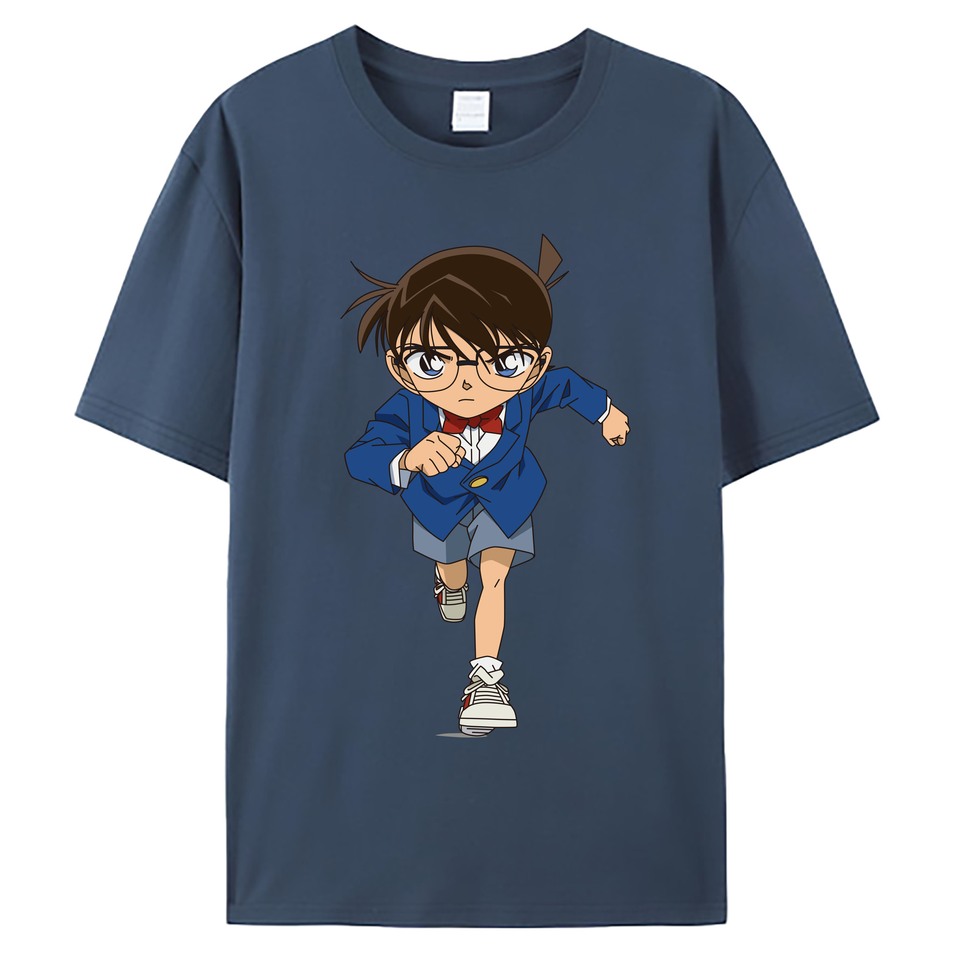 （画像用） 名探偵コナン 江戸川 コナン Detective Conan Conan Edogawa 綿100％ メンズ半袖Tシャツ｜肌触りやわらか＆通気性