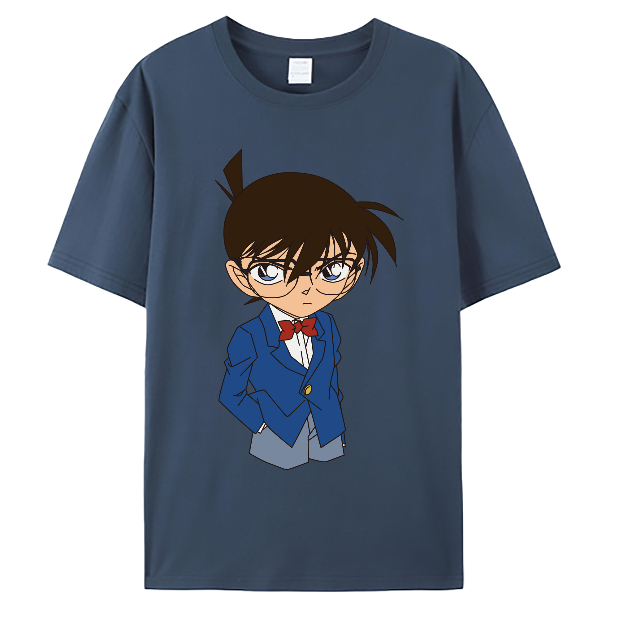 （画像用） 名探偵コナン 江戸川 コナン Detective Conan Conan Edogawa 綿100％ メンズ半袖Tシャツ｜肌触りやわらか＆通気性