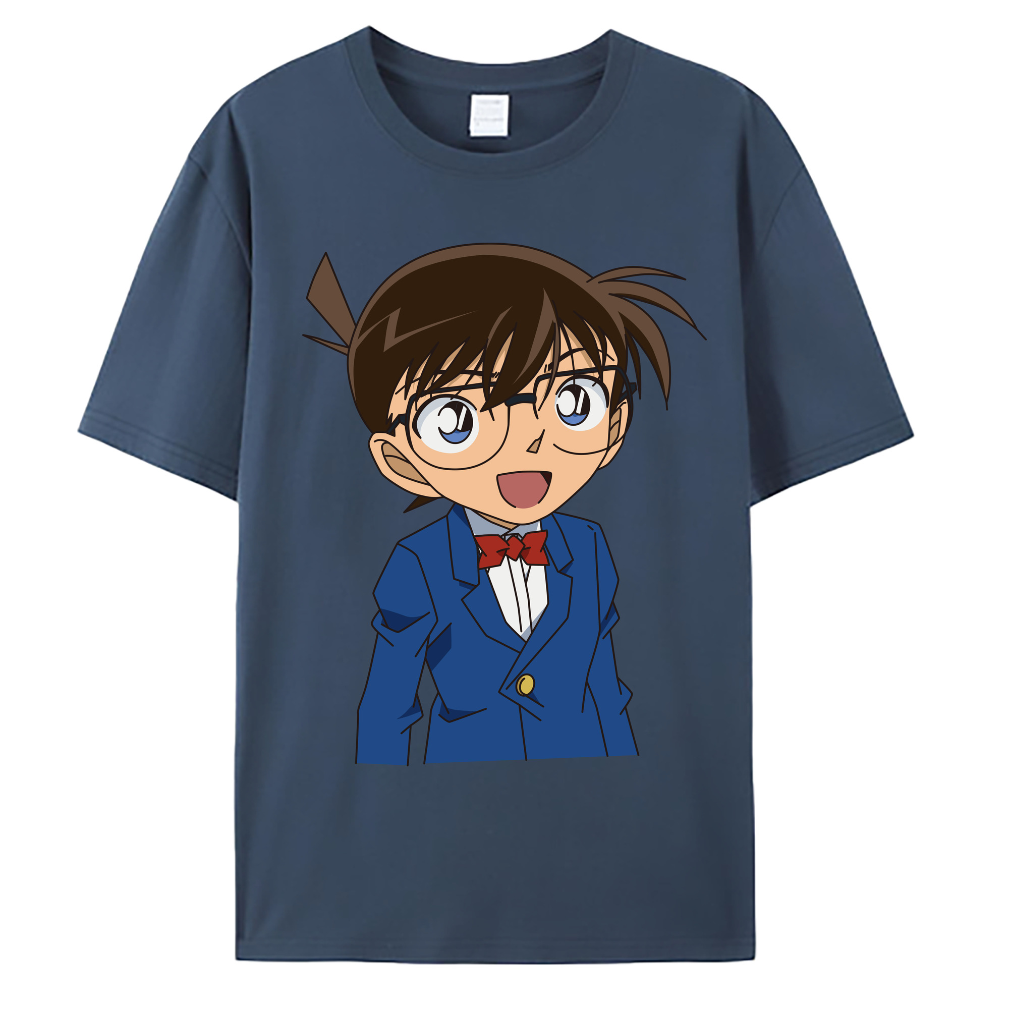 （画像用） 名探偵コナン 江戸川 コナン Detective Conan Conan Edogawa 綿100％ メンズ半袖Tシャツ｜肌触りやわらか＆通気性