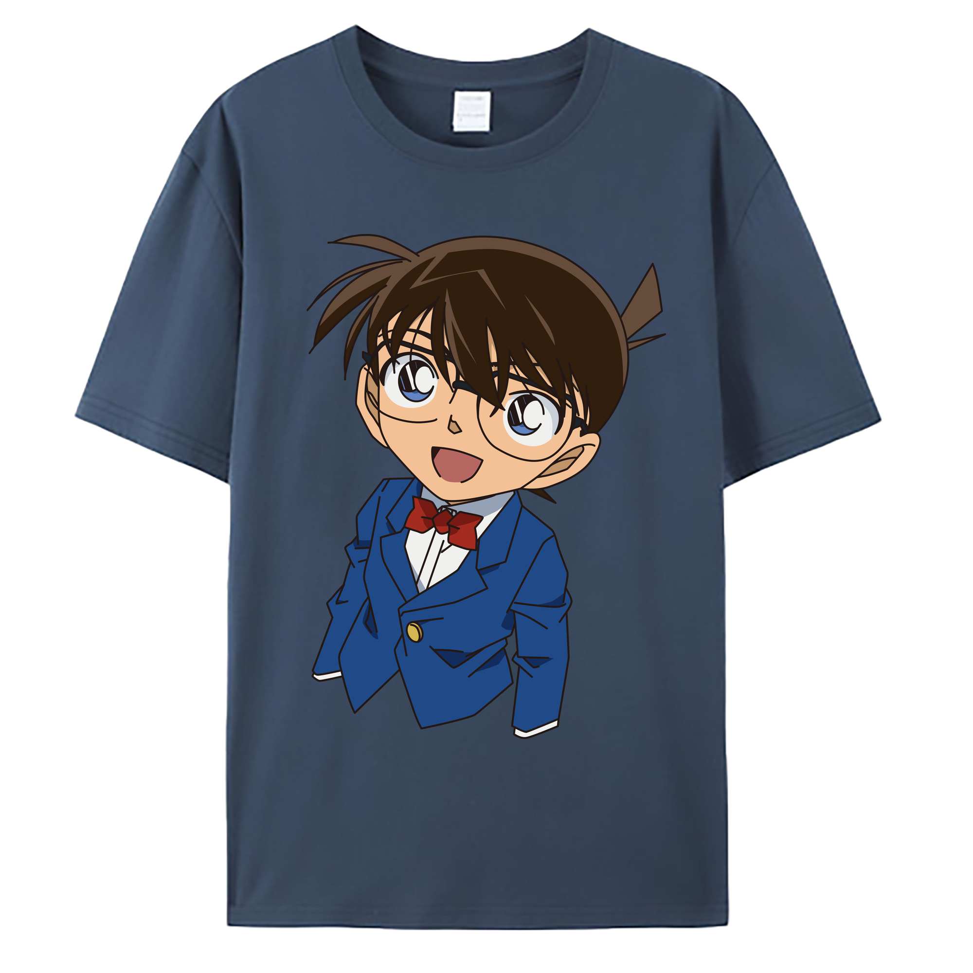 （画像用） 名探偵コナン 江戸川 コナン Detective Conan Conan Edogawa 綿100％ メンズ半袖Tシャツ｜肌触りやわらか＆通気性
