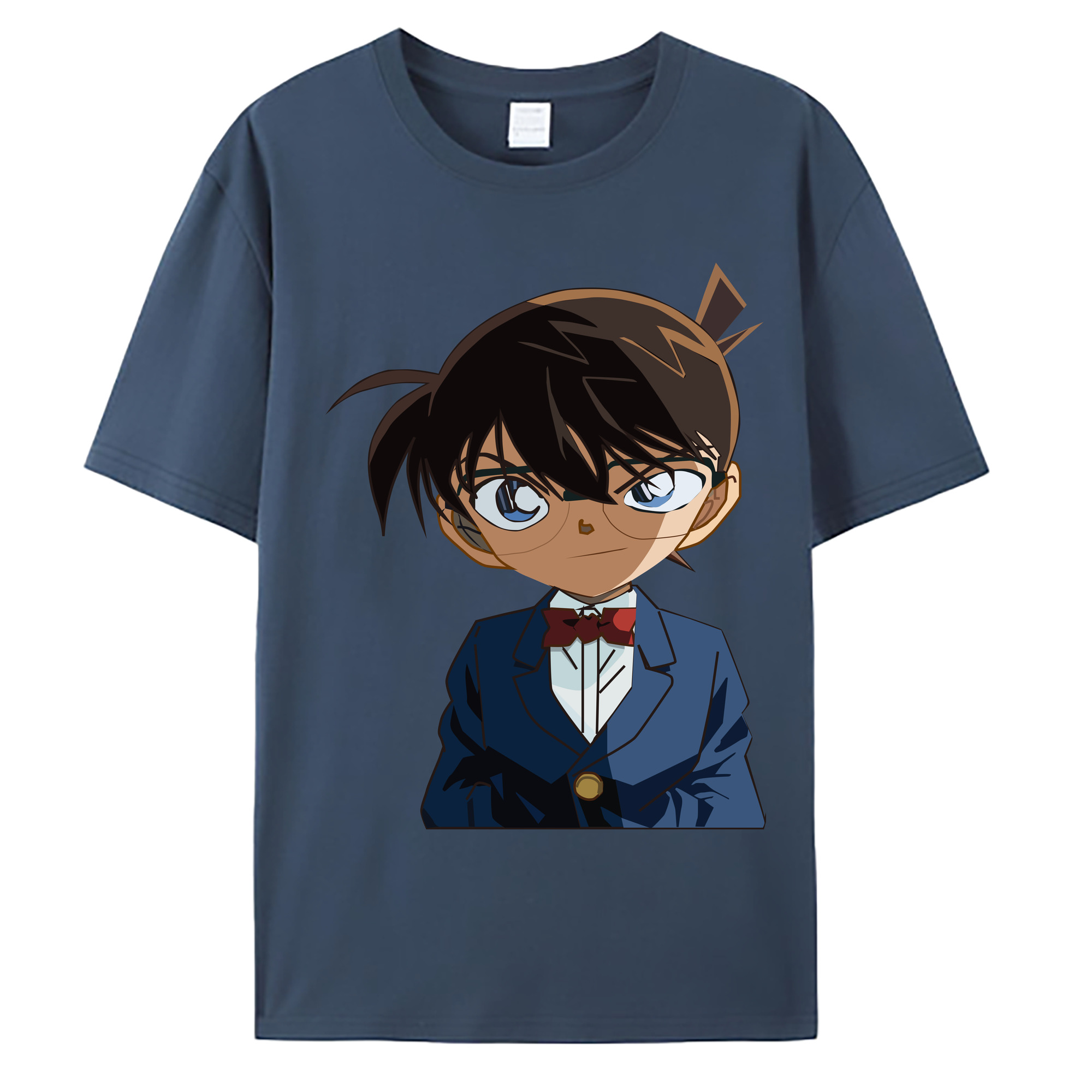 （画像用） 名探偵コナン 江戸川 コナン Detective Conan Conan Edogawa 綿100％ メンズ半袖Tシャツ｜肌触りやわらか＆通気性