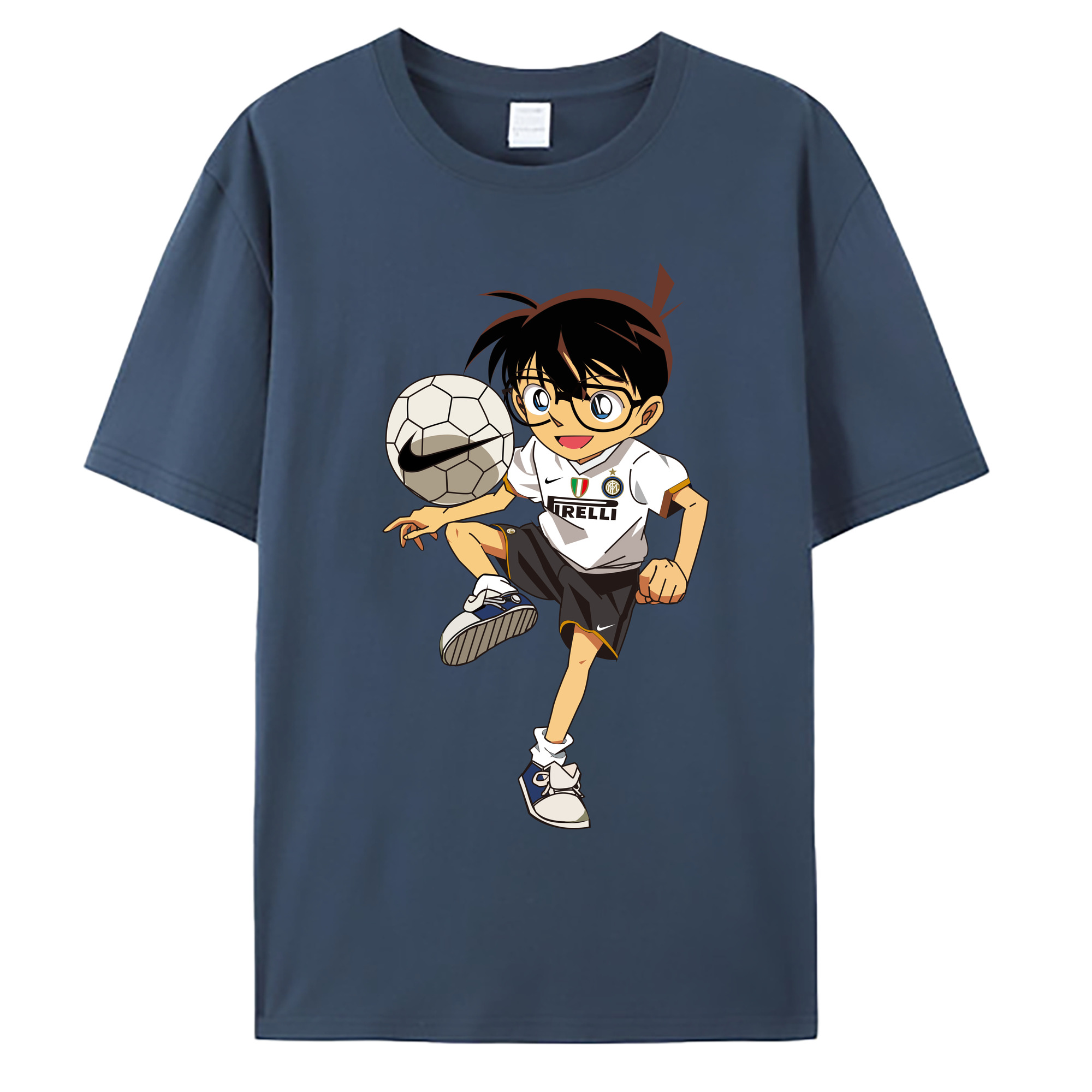 （画像用） 名探偵コナン 江戸川 コナン Detective Conan Conan Edogawa 綿100％ メンズ半袖Tシャツ｜肌触りやわらか＆通気性