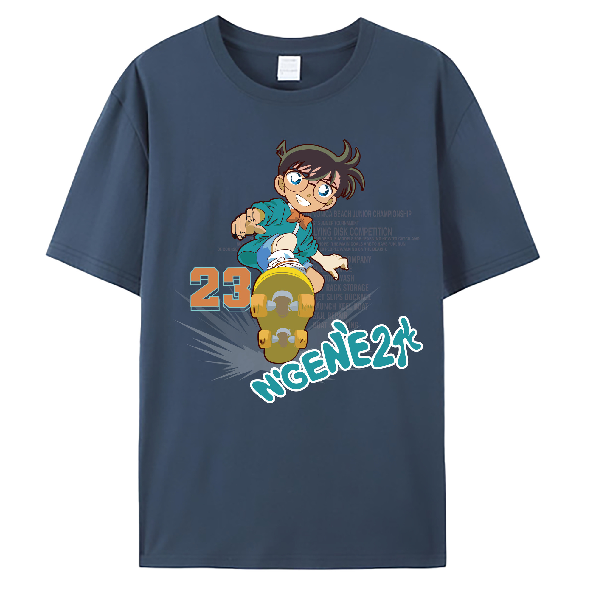（画像用） 名探偵コナン 江戸川 コナン Detective Conan Conan Edogawa 綿100％ メンズ半袖Tシャツ｜肌触りやわらか＆通気性
