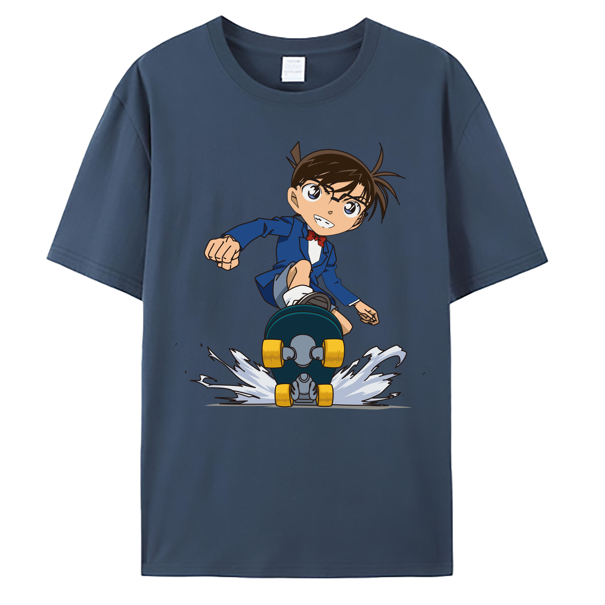 （画像用） 名探偵コナン 江戸川 コナン Detective Conan Conan Edogawa 綿100％ メンズ半袖Tシャツ｜肌触りやわらか＆通気性