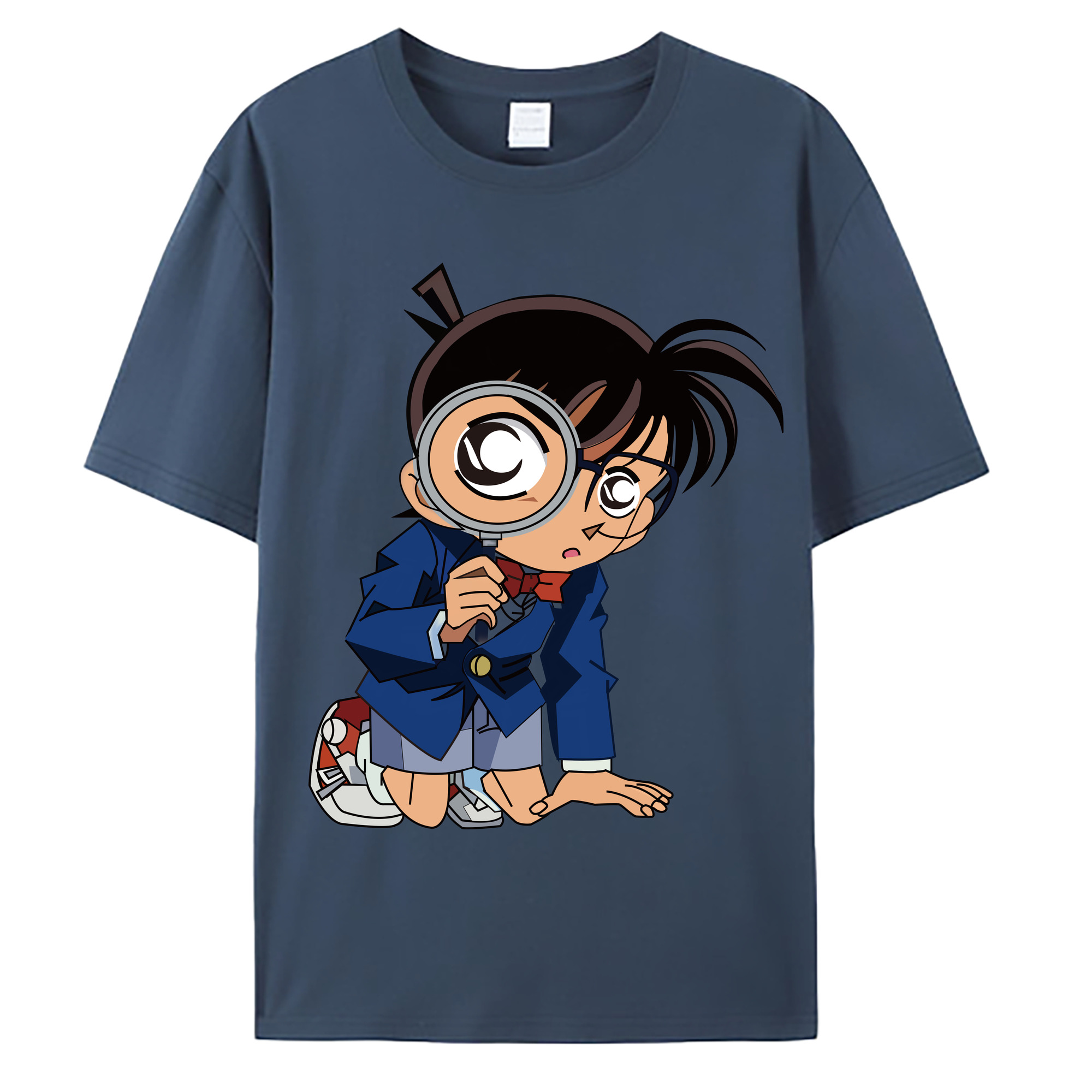 （画像用） 名探偵コナン 江戸川 コナン Detective Conan Conan Edogawa 綿100％ メンズ半袖Tシャツ｜肌触りやわらか＆通気性
