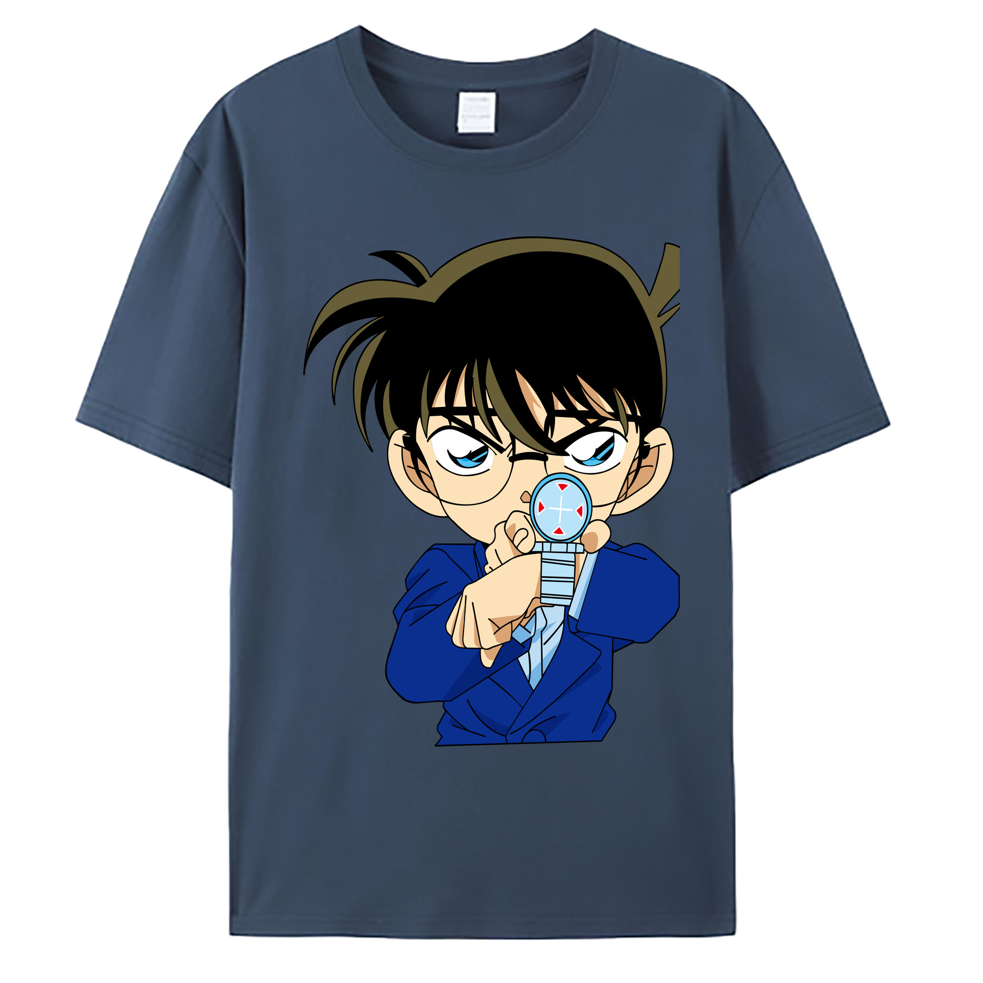 （画像用） 名探偵コナン 江戸川 コナン Detective Conan Conan Edogawa 綿100％ メンズ半袖Tシャツ｜肌触りやわらか＆通気性