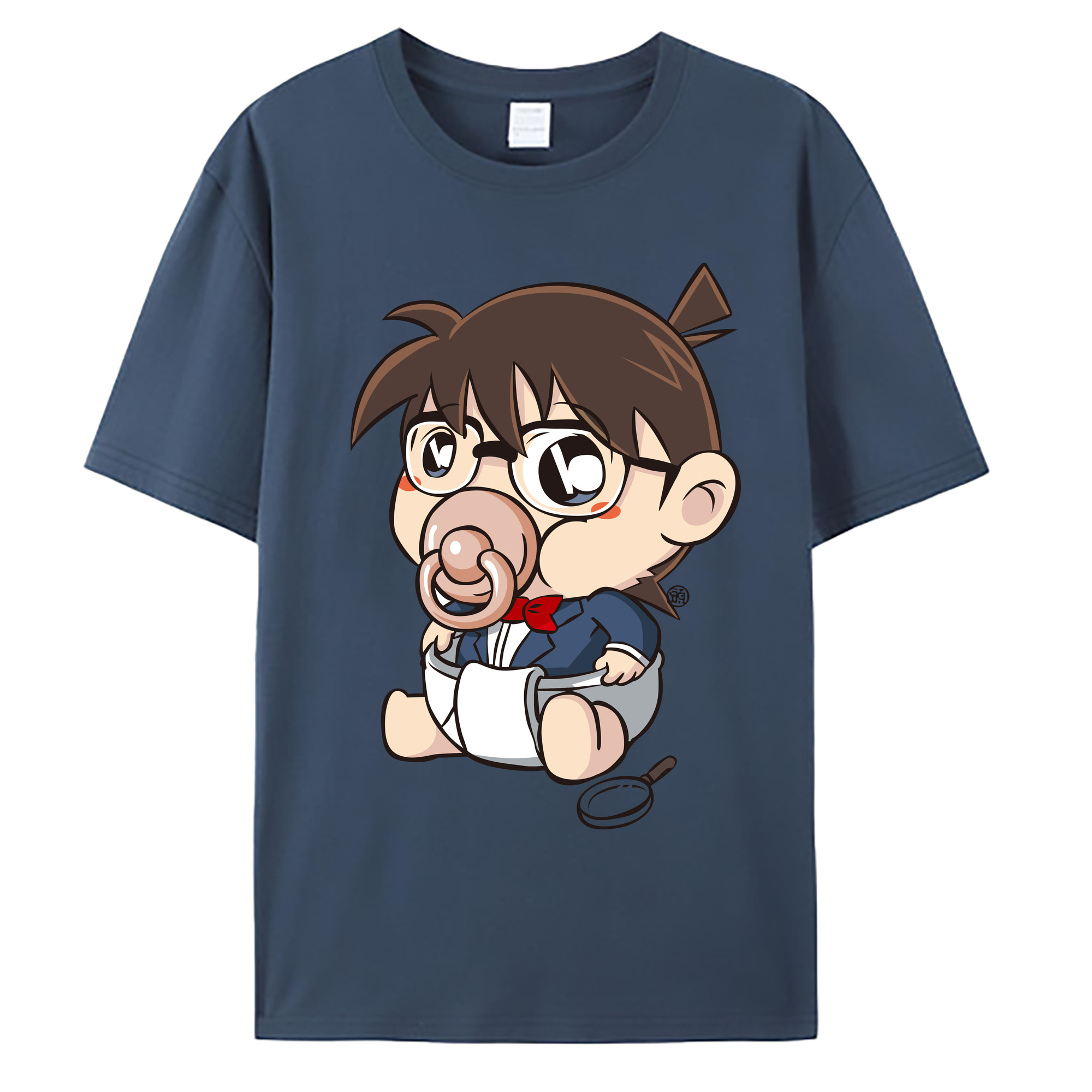 （画像用） 名探偵コナン 江戸川 コナン Detective Conan Conan Edogawa 綿100％ メンズ半袖Tシャツ｜肌触りやわらか＆通気性