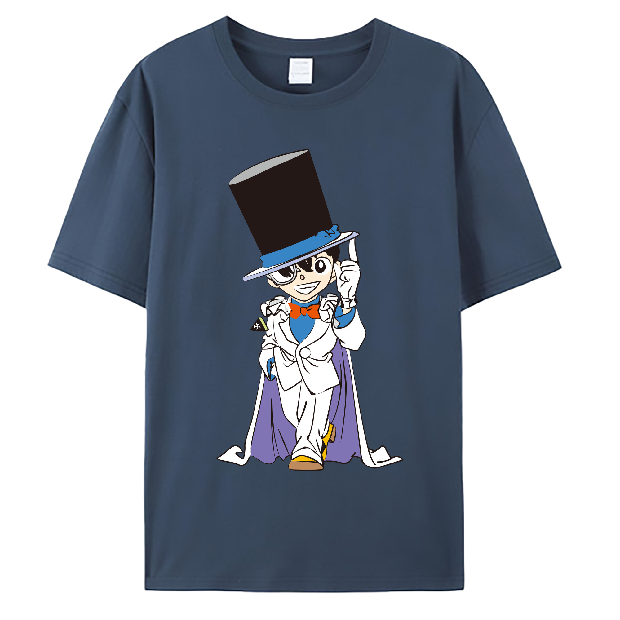 （画像用） 名探偵コナン 江戸川 コナン Detective Conan Conan Edogawa 綿100％ メンズ半袖Tシャツ｜肌触りやわらか＆通気性