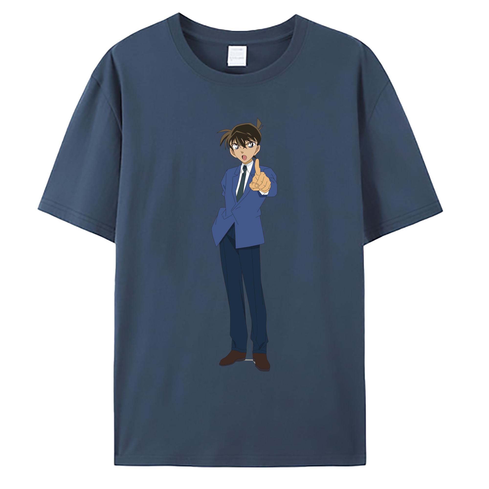 （画像用） 名探偵コナン 江戸川 コナン Detective Conan Conan Edogawa 綿100％ メンズ半袖Tシャツ｜肌触りやわらか＆通気性