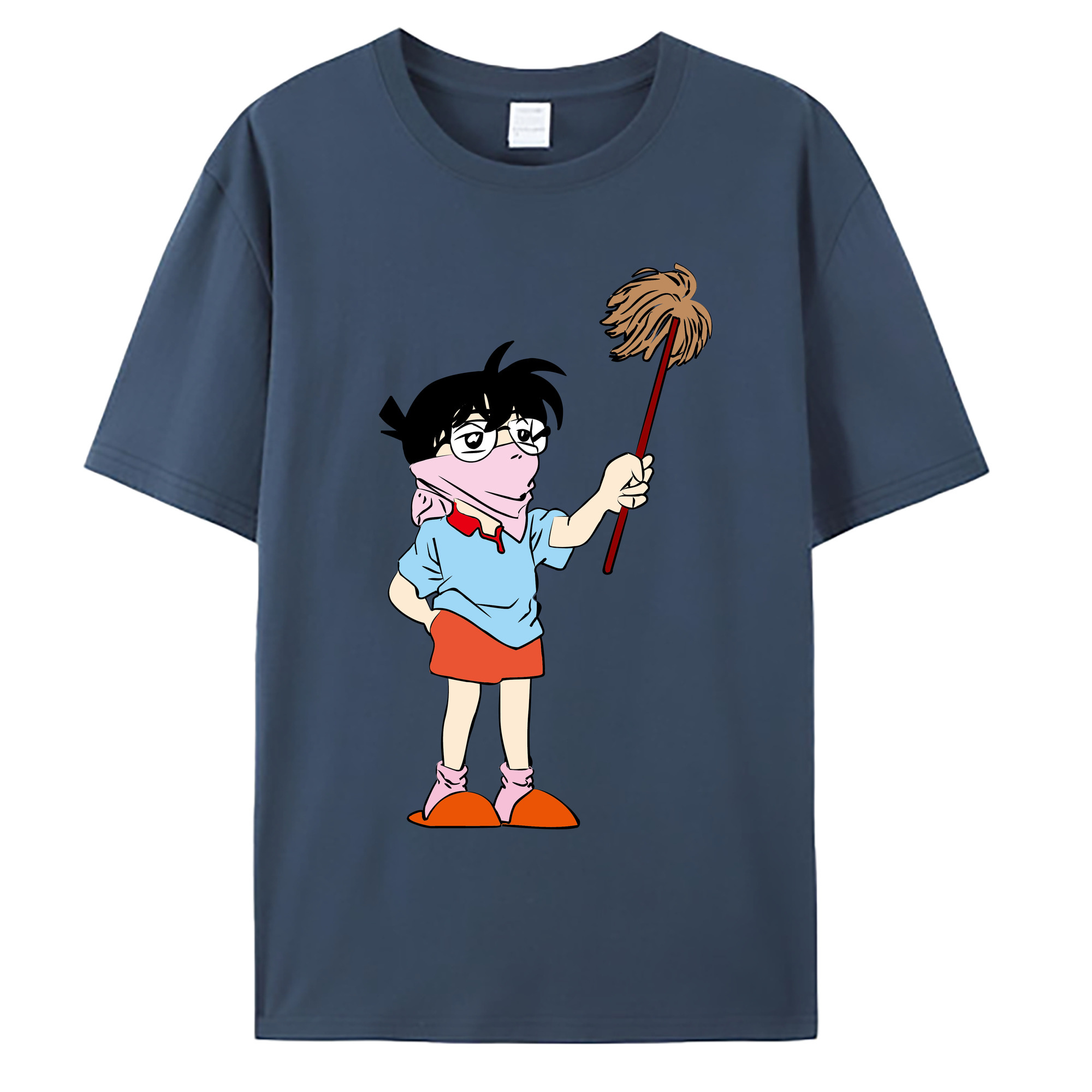 （画像用） 名探偵コナン 江戸川 コナン Detective Conan Conan Edogawa 綿100％ メンズ半袖Tシャツ｜肌触りやわらか＆通気性