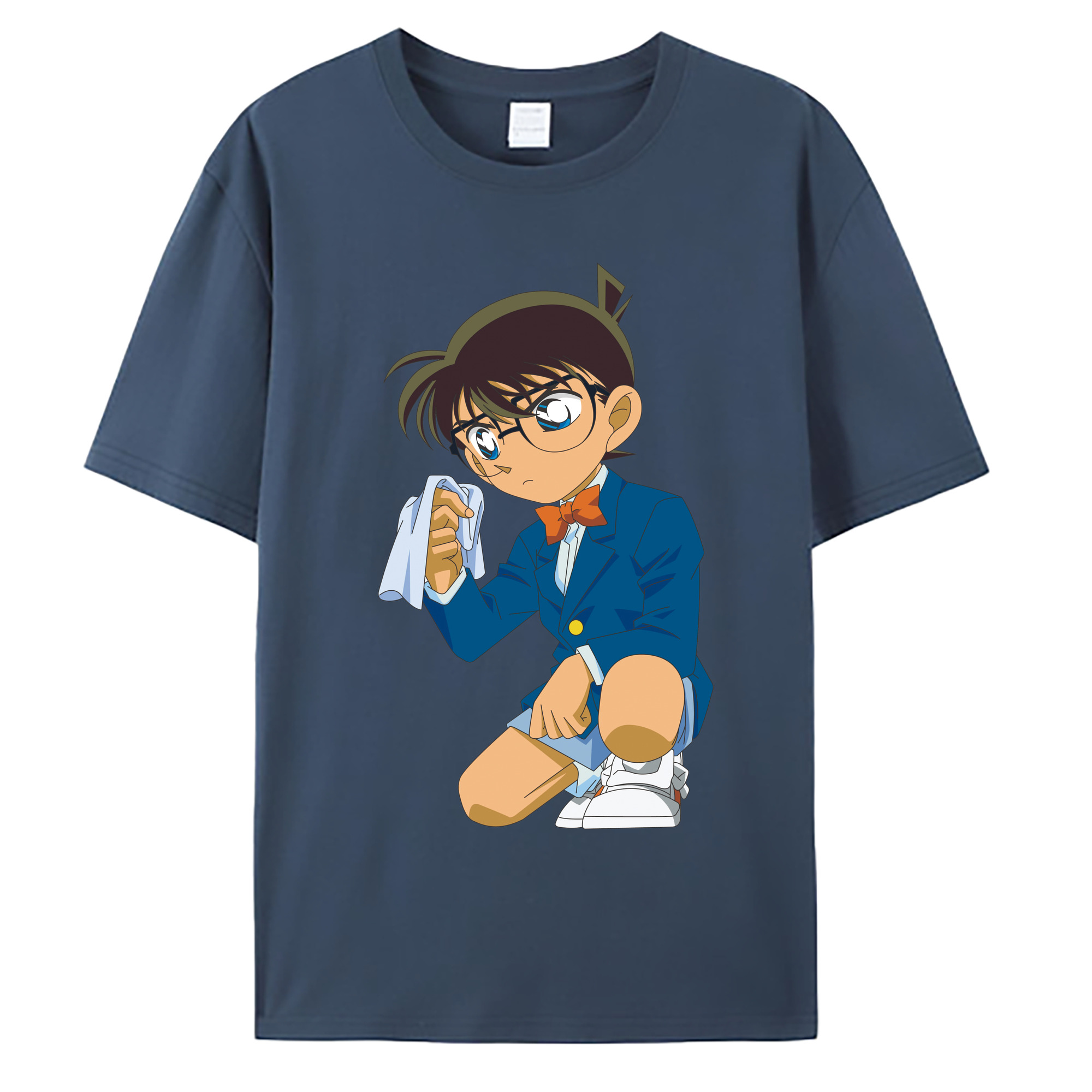 （画像用） 名探偵コナン 江戸川 コナン Detective Conan Conan Edogawa 綿100％ メンズ半袖Tシャツ｜肌触りやわらか＆通気性