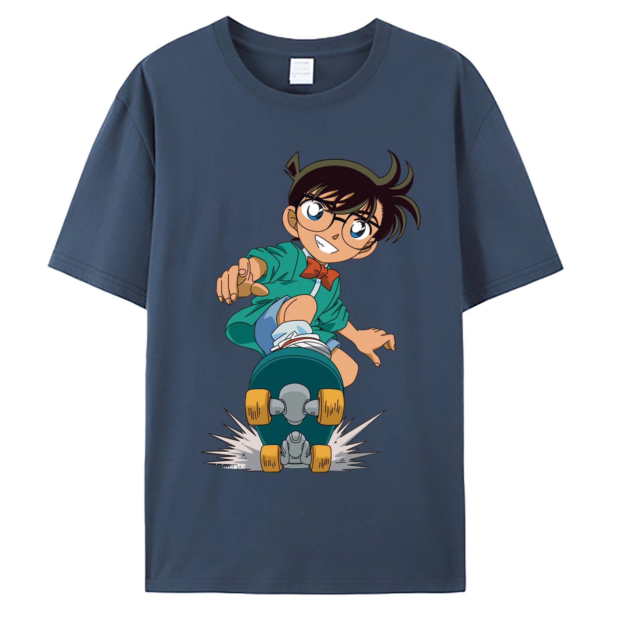 （画像用） 名探偵コナン 江戸川 コナン Detective Conan Conan Edogawa 綿100％ メンズ半袖Tシャツ｜肌触りやわらか＆通気性